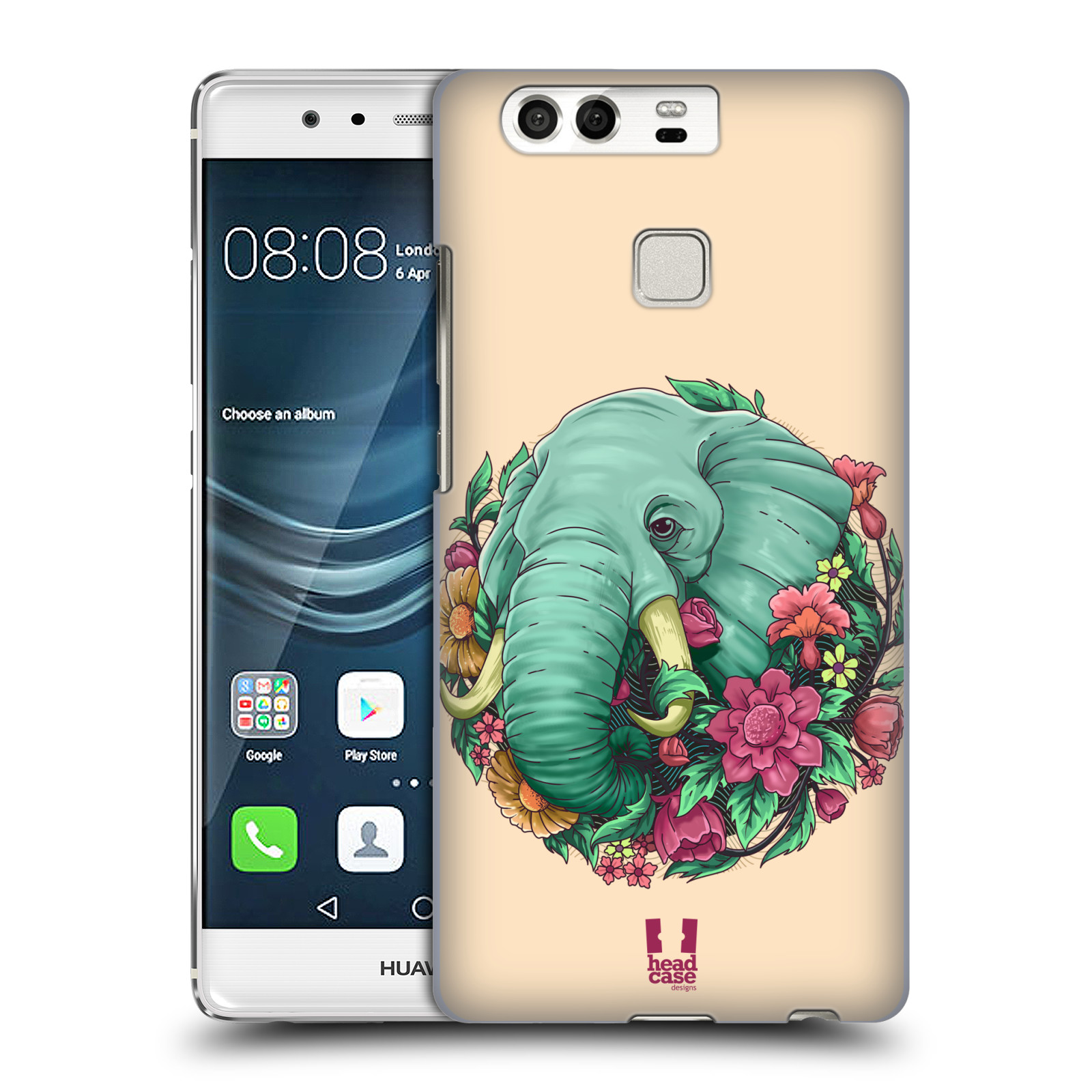 HEAD CASE plastový obal na mobil Huawei P9 / P9 DUAL SIM vzor Flóra a Fauna slon