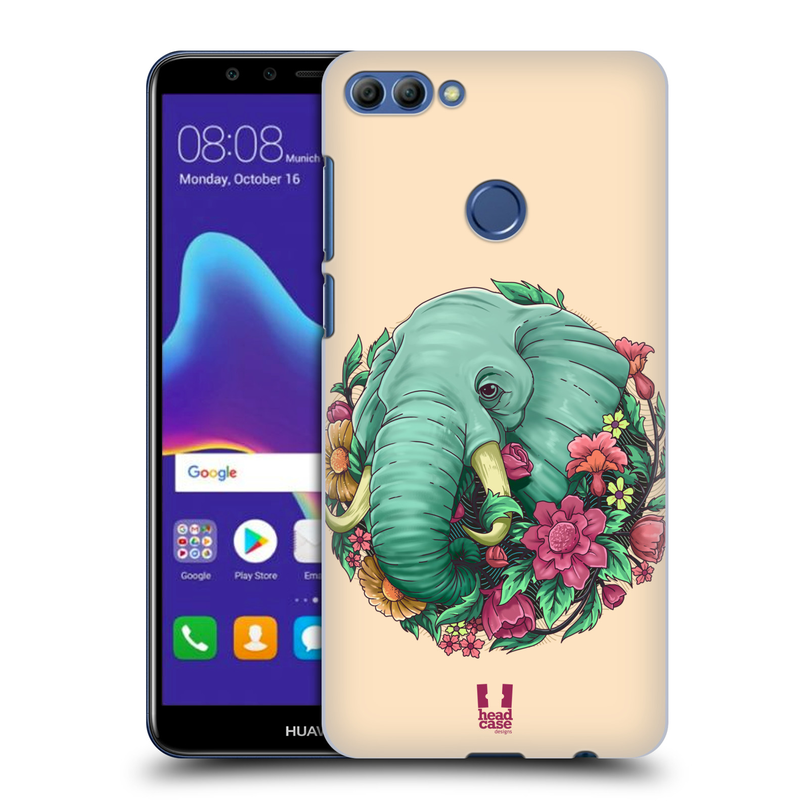 HEAD CASE plastový obal na mobil Huawei Y9 2018 vzor Flóra a Fauna slon
