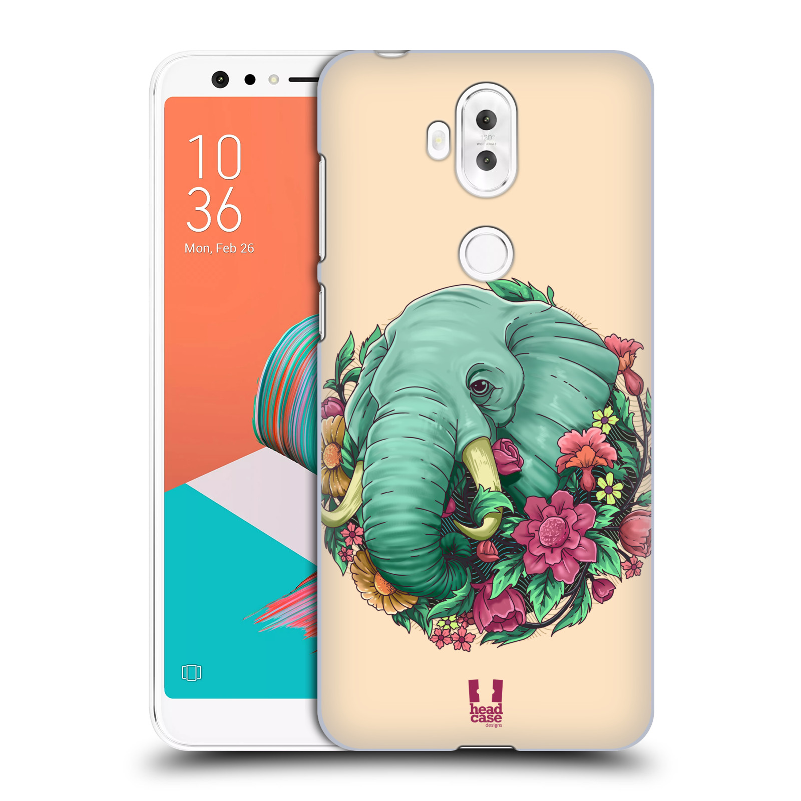 HEAD CASE plastový obal na mobil Asus Zenfone 5 LITE ZC600KL vzor Flóra a Fauna slon