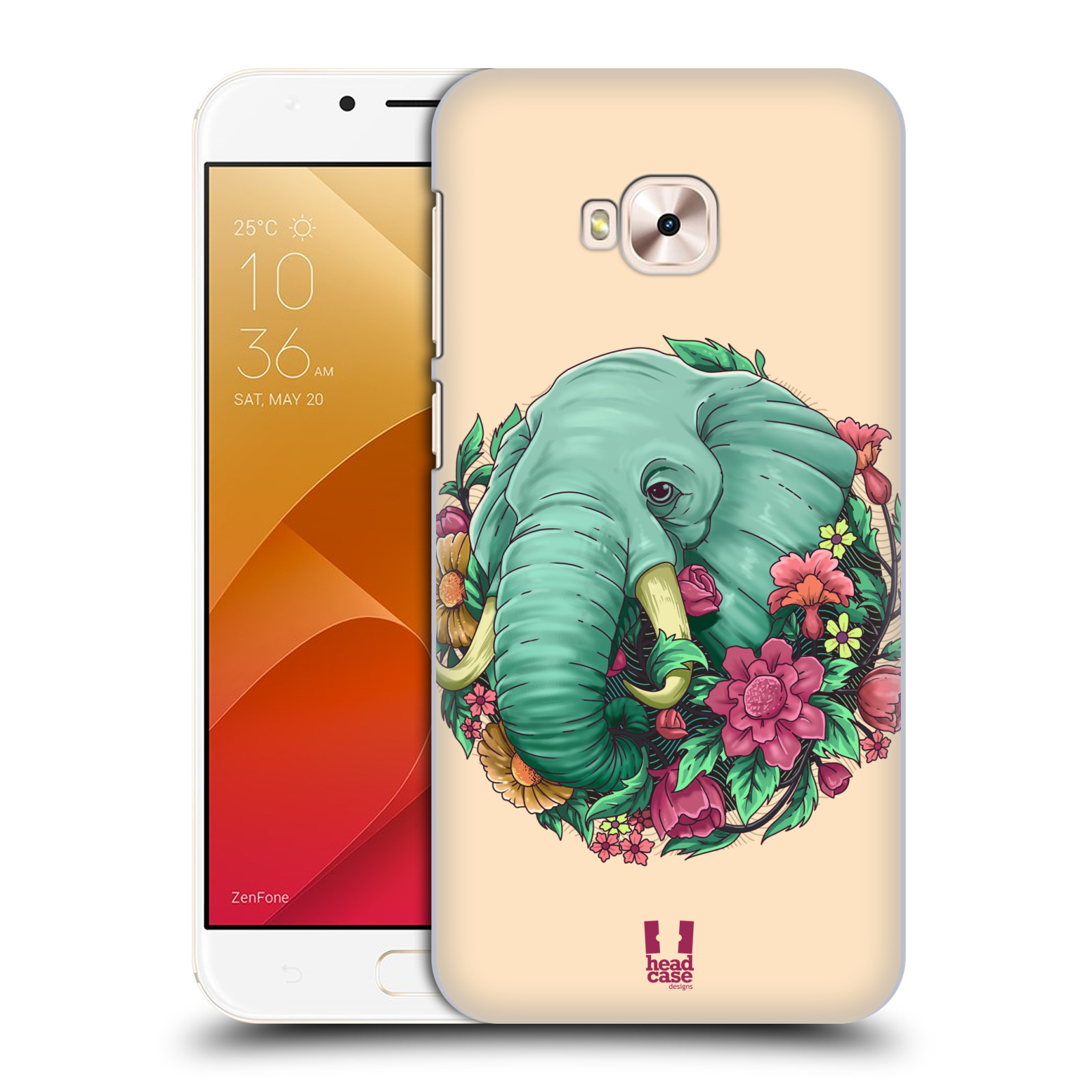 HEAD CASE plastový obal na mobil Asus Zenfone 4 Selfie Pro ZD552KL vzor Flóra a Fauna slon
