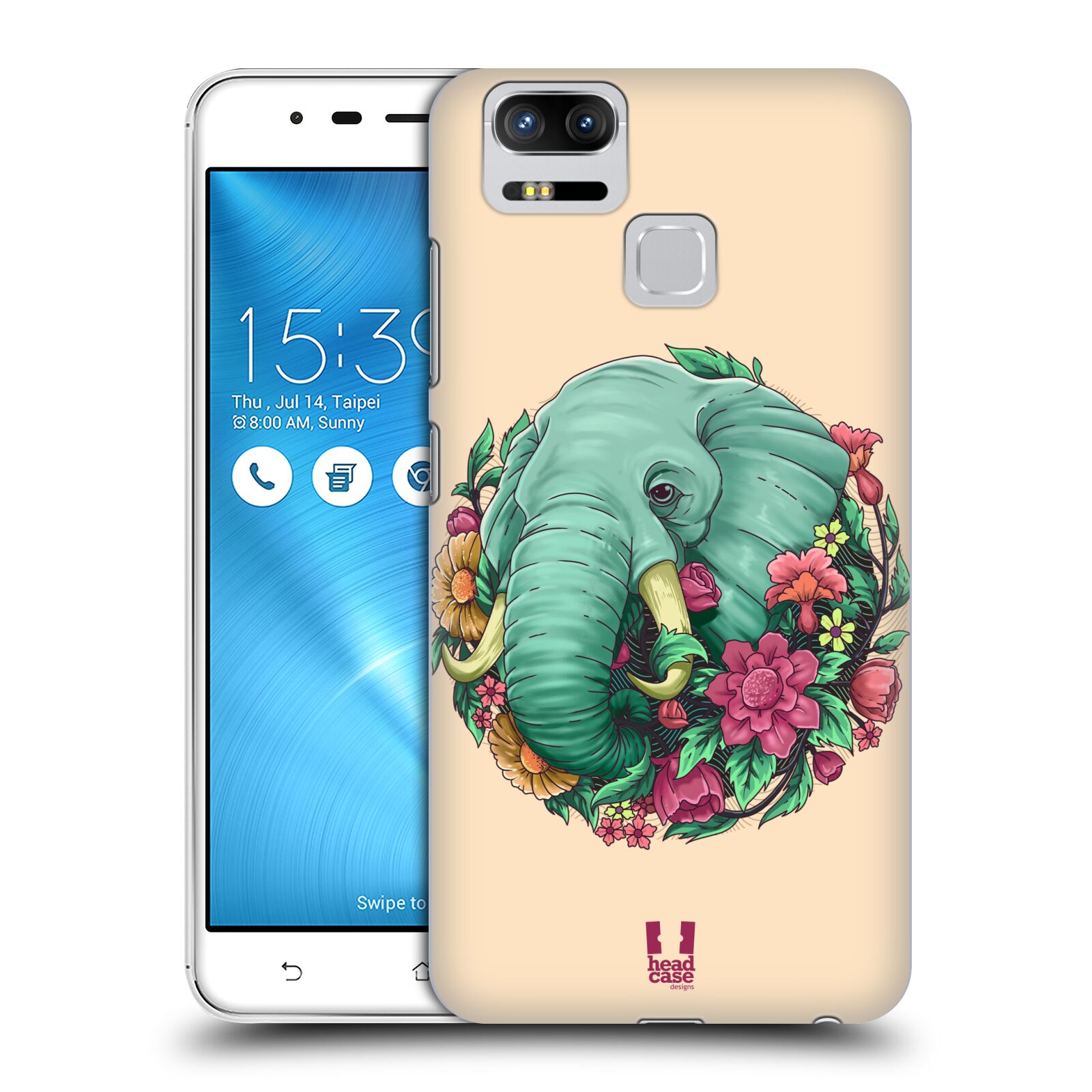 HEAD CASE plastový obal na mobil Asus Zenfone 3 Zoom ZE553KL vzor Flóra a Fauna slon