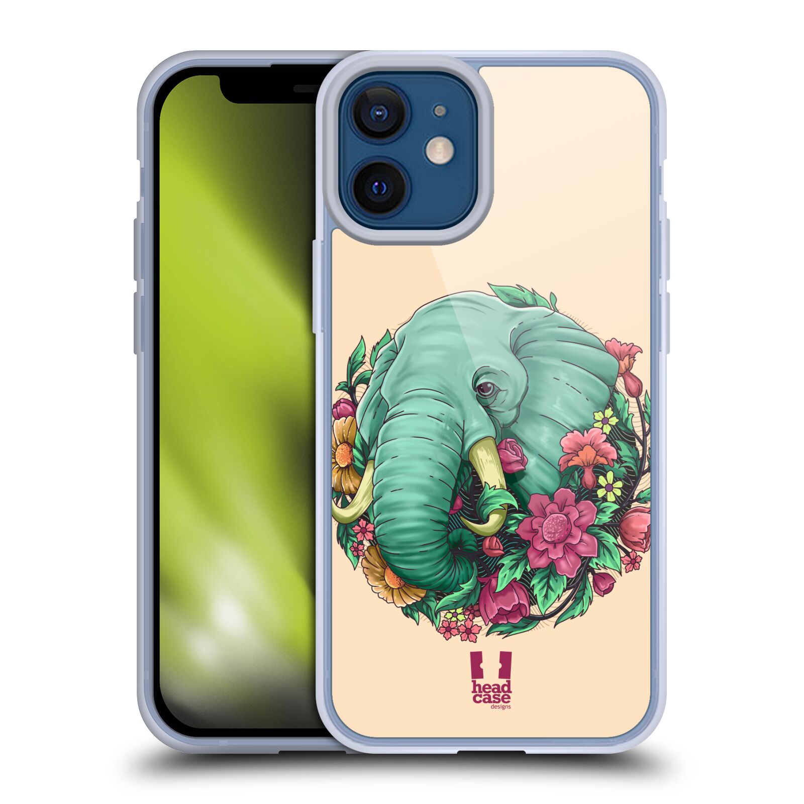 Plastový obal na mobil Apple Iphone 12 MINI vzor Flóra a Fauna slon