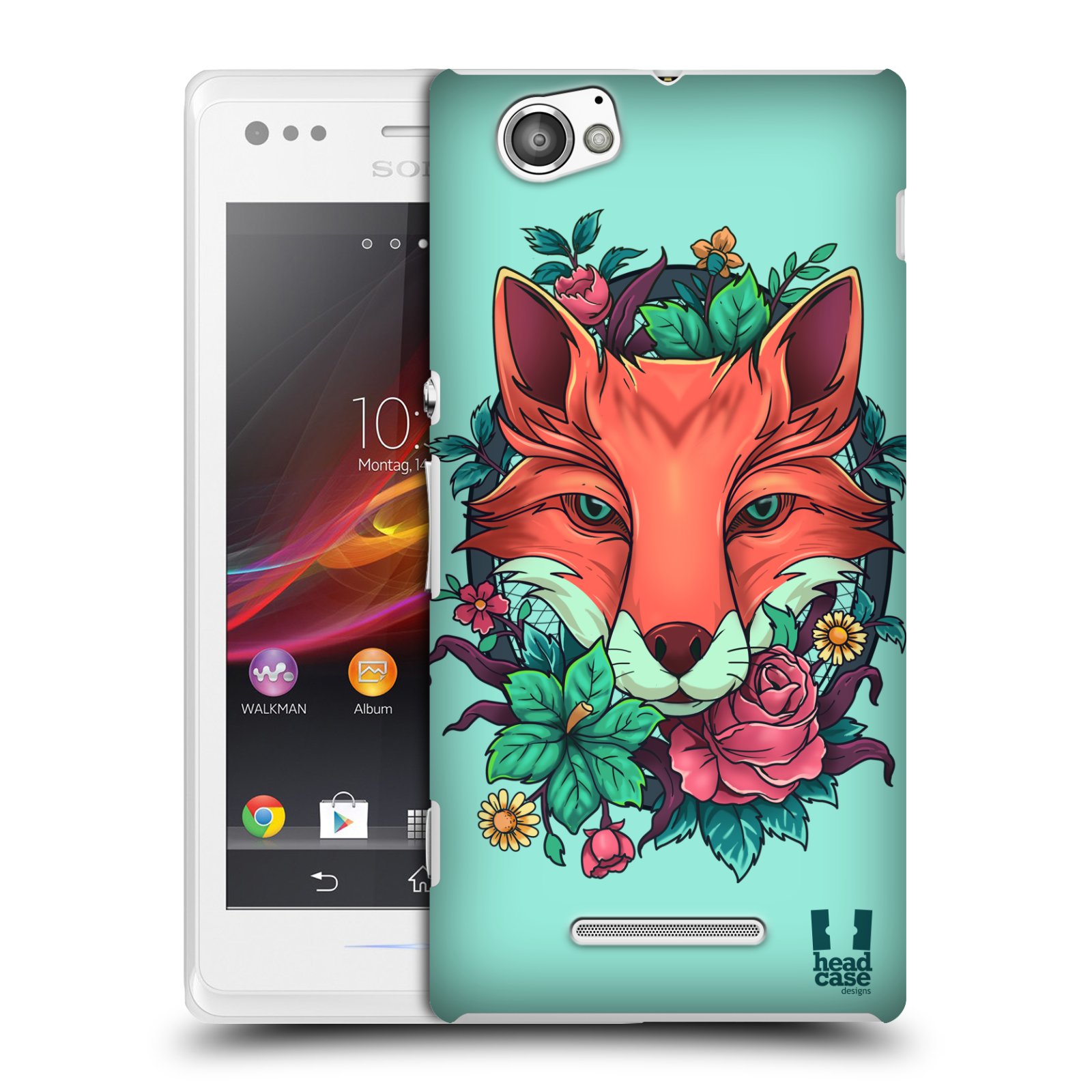 HEAD CASE plastový obal na mobil Sony Xperia M vzor Flóra a Fauna liška