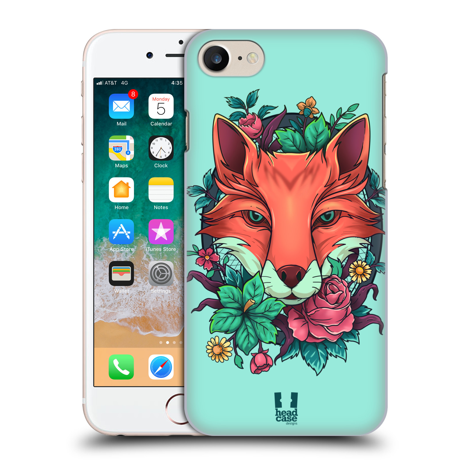 HEAD CASE plastový obal na mobil Apple Iphone 7 vzor Flóra a Fauna liška