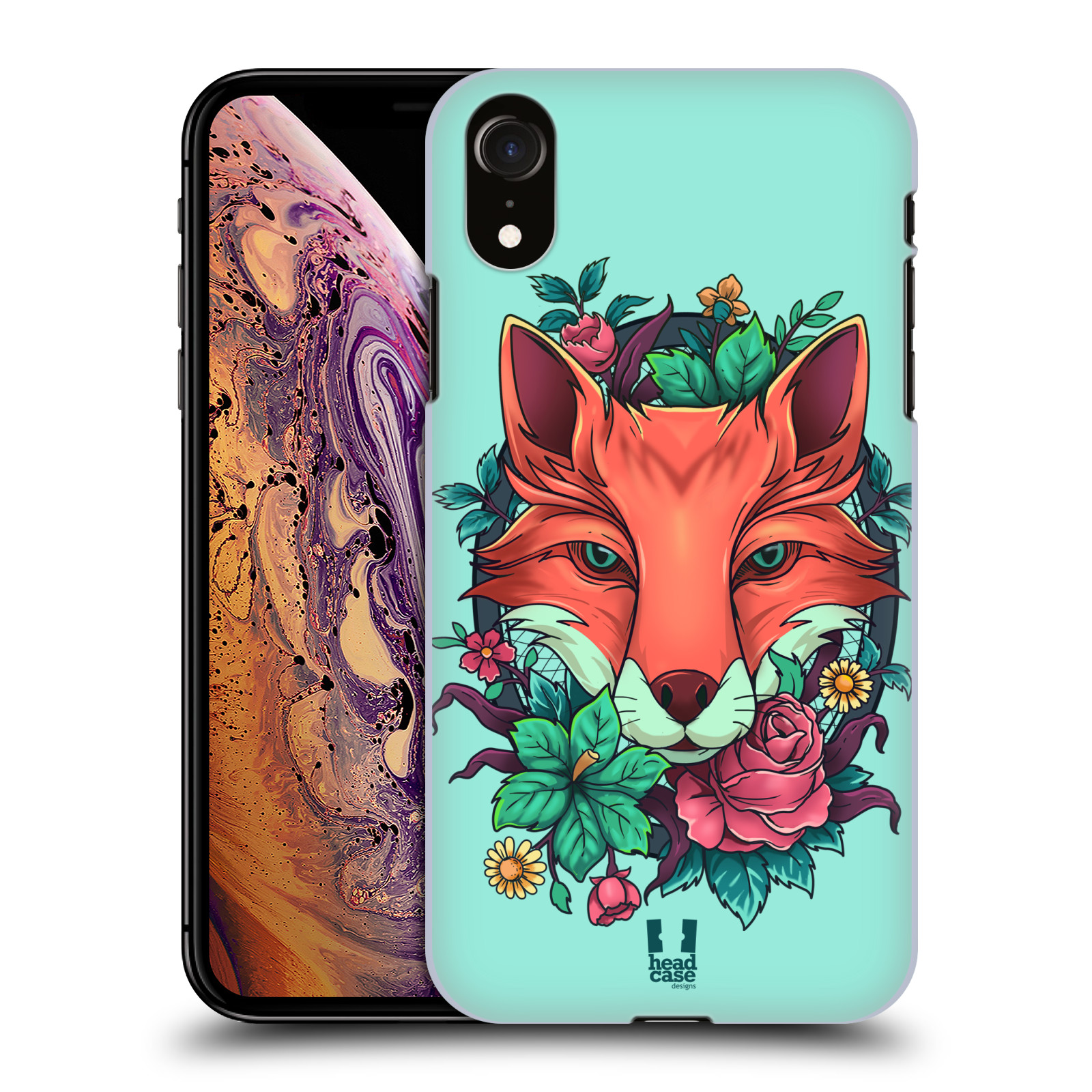 HEAD CASE plastový obal na mobil Apple Iphone XR vzor Flóra a Fauna liška