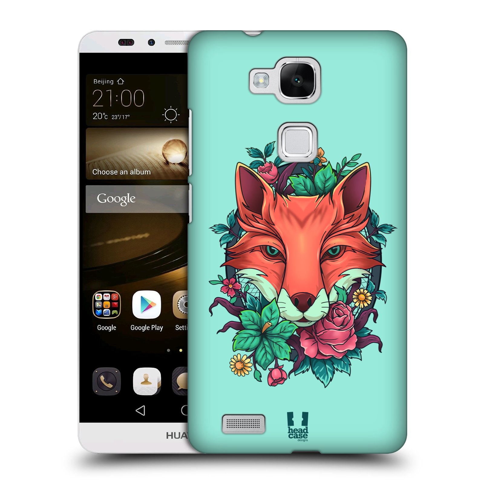 HEAD CASE plastový obal na mobil Huawei Mate 7 vzor Flóra a Fauna liška