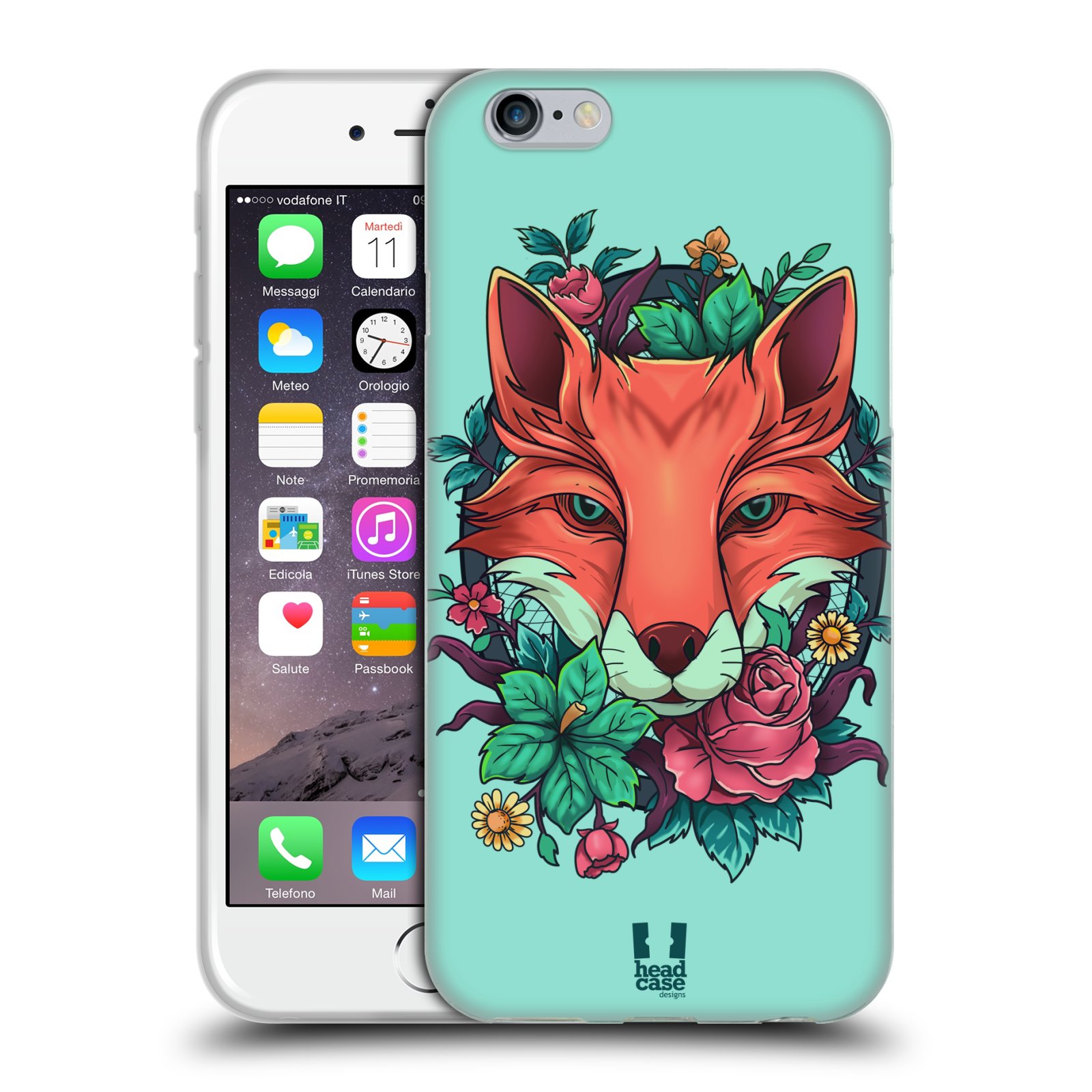 HEAD CASE silikonový obal na mobil Apple Iphone 6/6S vzor Flóra a Fauna liška