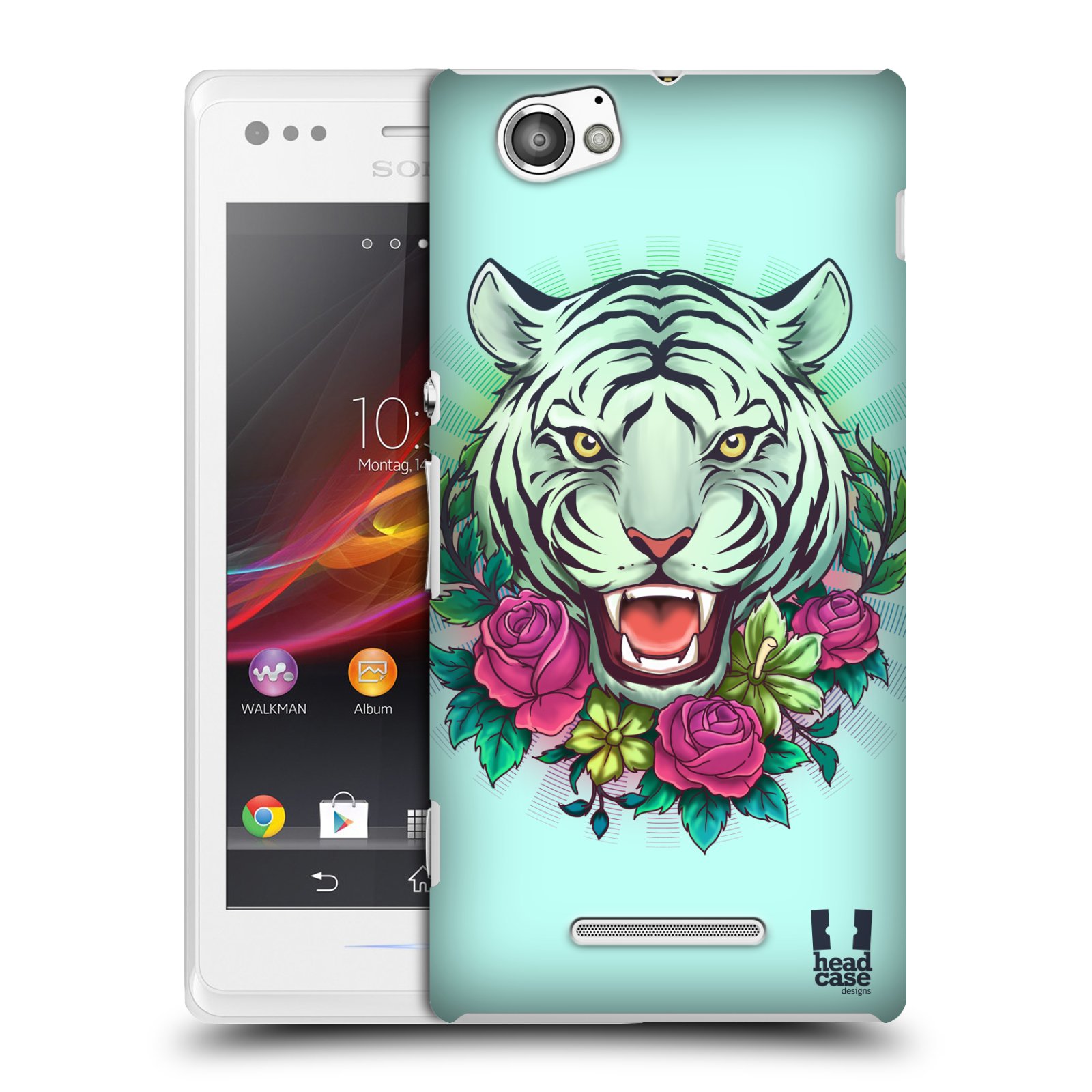 HEAD CASE plastový obal na mobil Sony Xperia M vzor Flóra a Fauna tygr