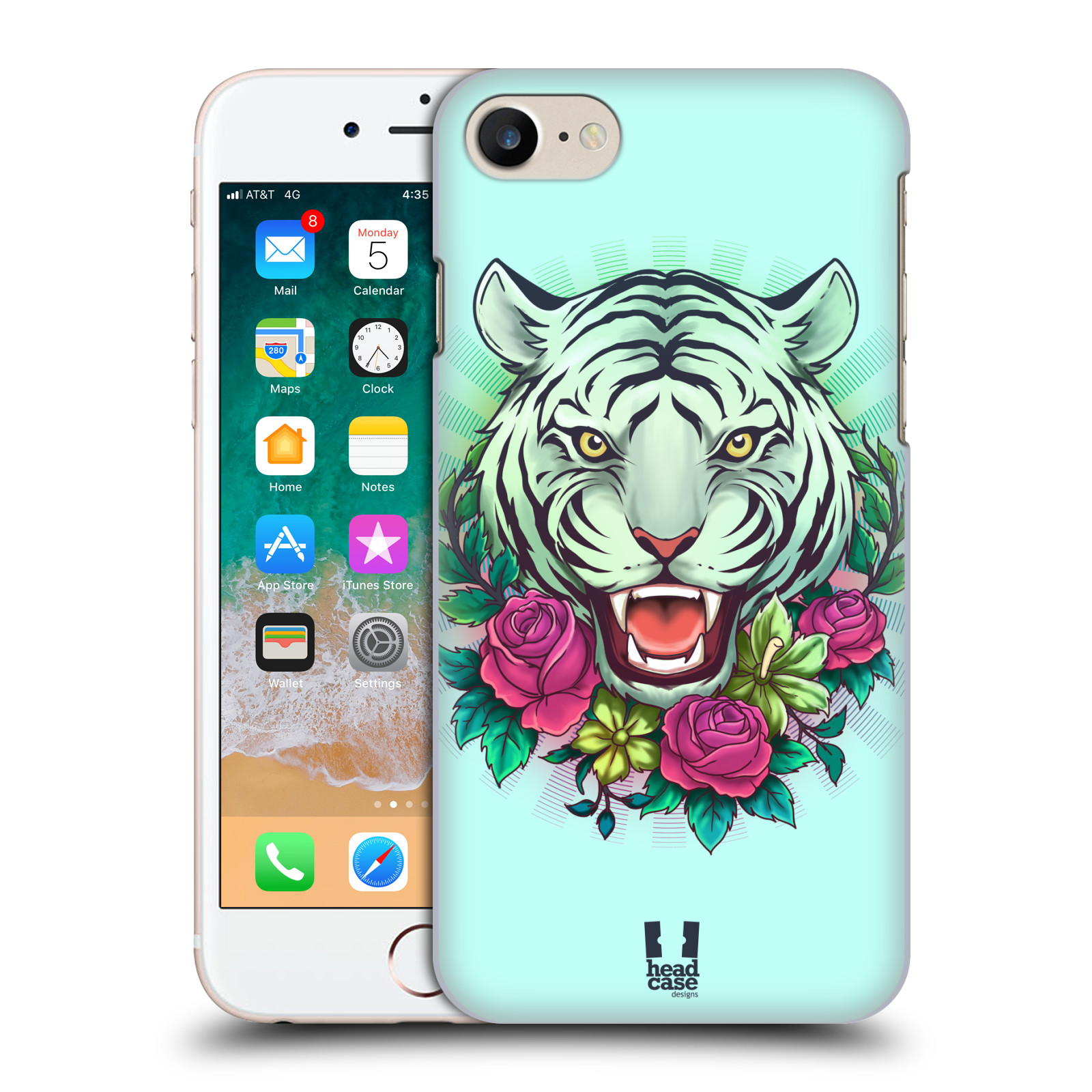 HEAD CASE plastový obal na mobil Apple Iphone 7 vzor Flóra a Fauna tygr