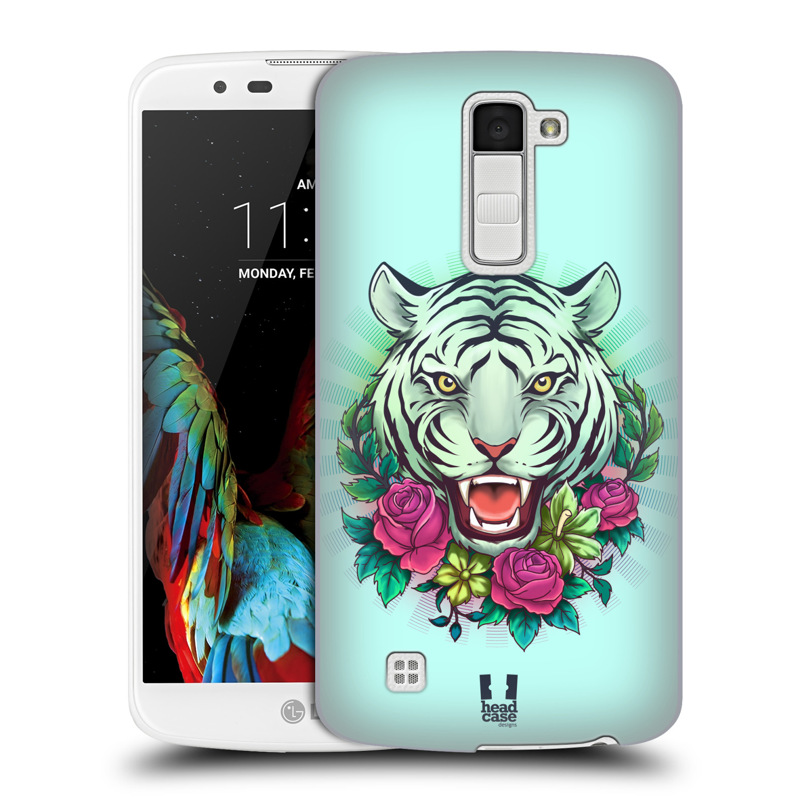 HEAD CASE plastový obal na mobil LG K10 vzor Flóra a Fauna tygr