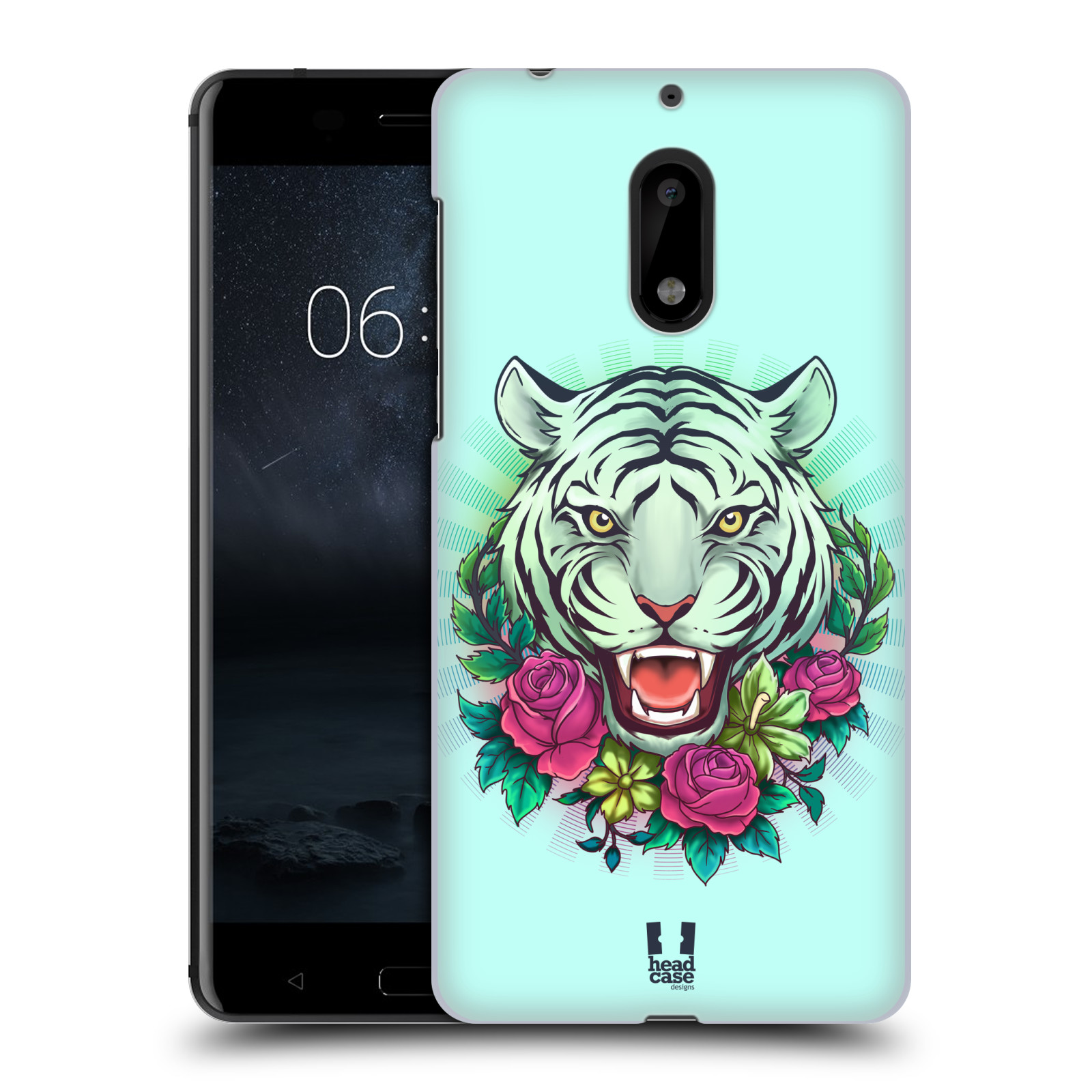HEAD CASE plastový obal na mobil Nokia 6 vzor Flóra a Fauna tygr