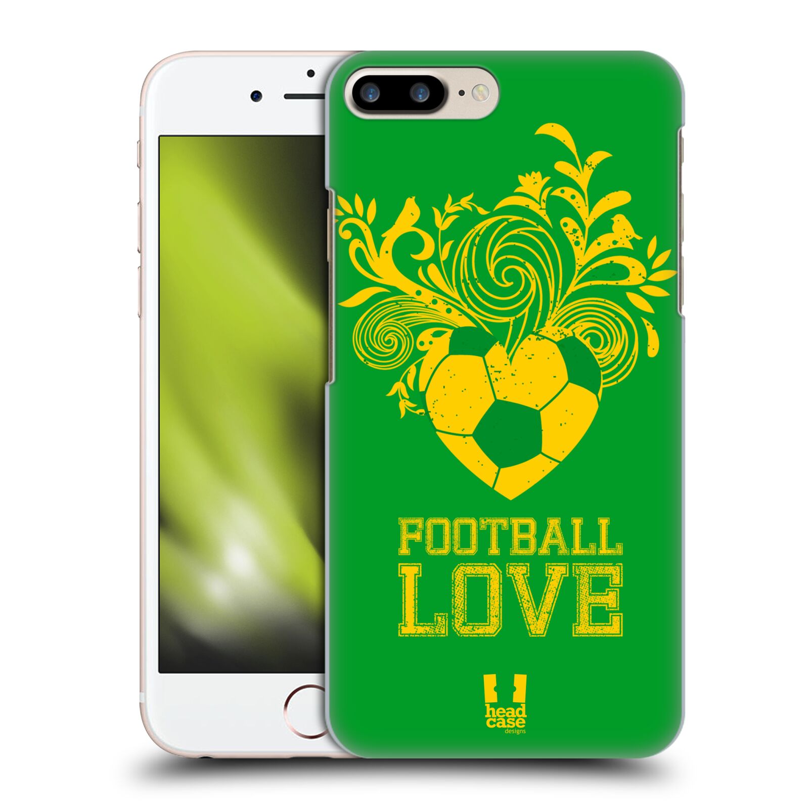 Plastové pouzdro pro mobil Apple Iphone 8 PLUS Sport fotbalová láska zelená barva