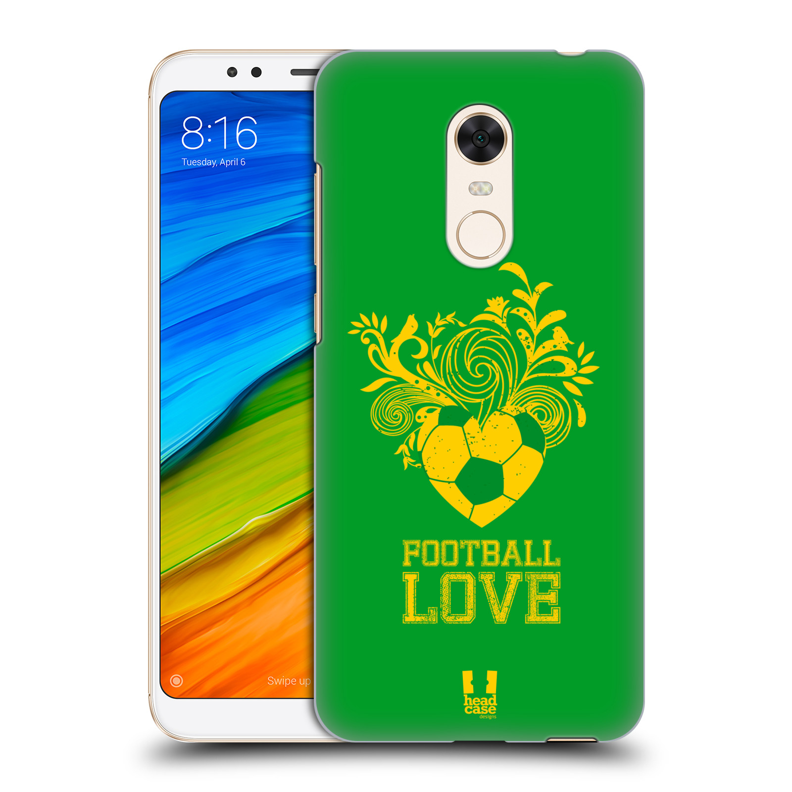 HEAD CASE plastový obal na mobil Xiaomi Redmi 5 PLUS Sport fotbalová láska zelená barva