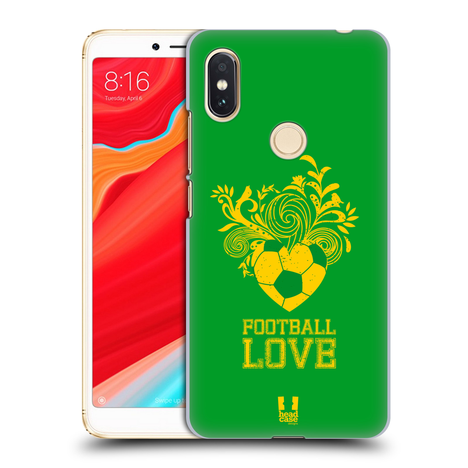HEAD CASE plastový obal na mobil Xiaomi Redmi S2 Sport fotbalová láska zelená barva