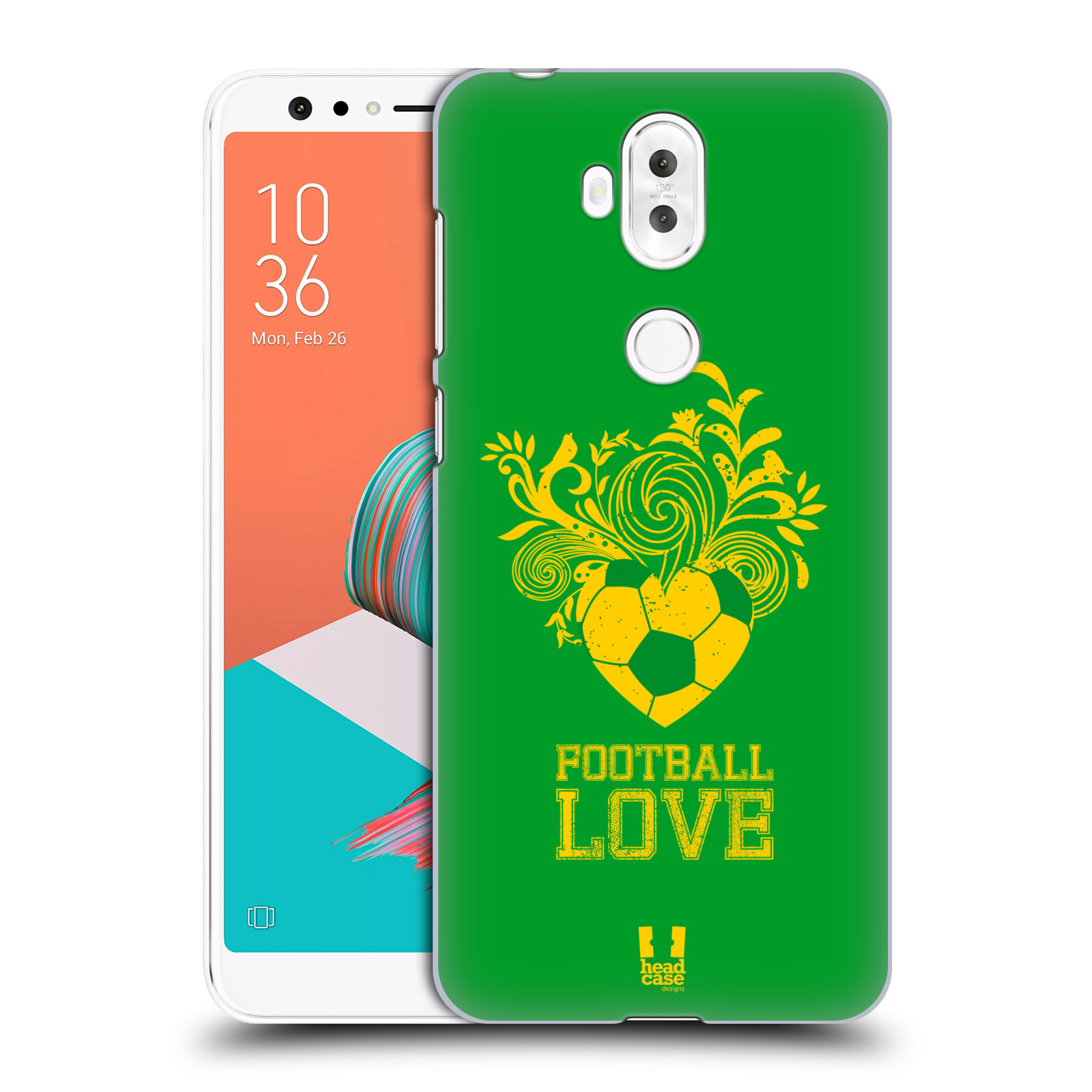 HEAD CASE plastový obal na mobil Asus Zenfone 5 LITE ZC600KL Sport fotbalová láska zelená barva