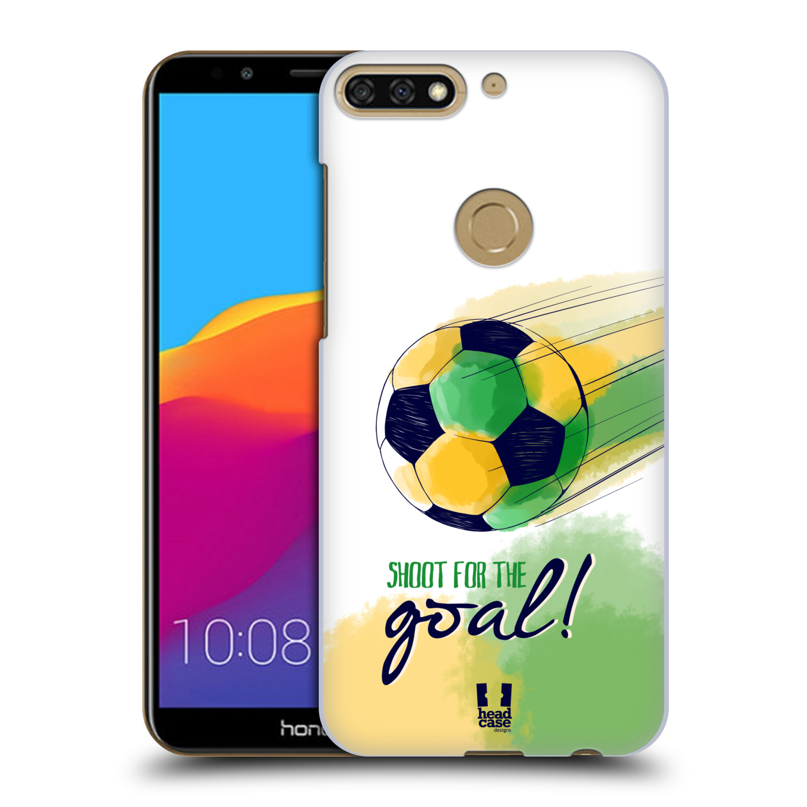 HEAD CASE plastový obal na mobil Honor 7c Sport fotbalový gól zelená barva