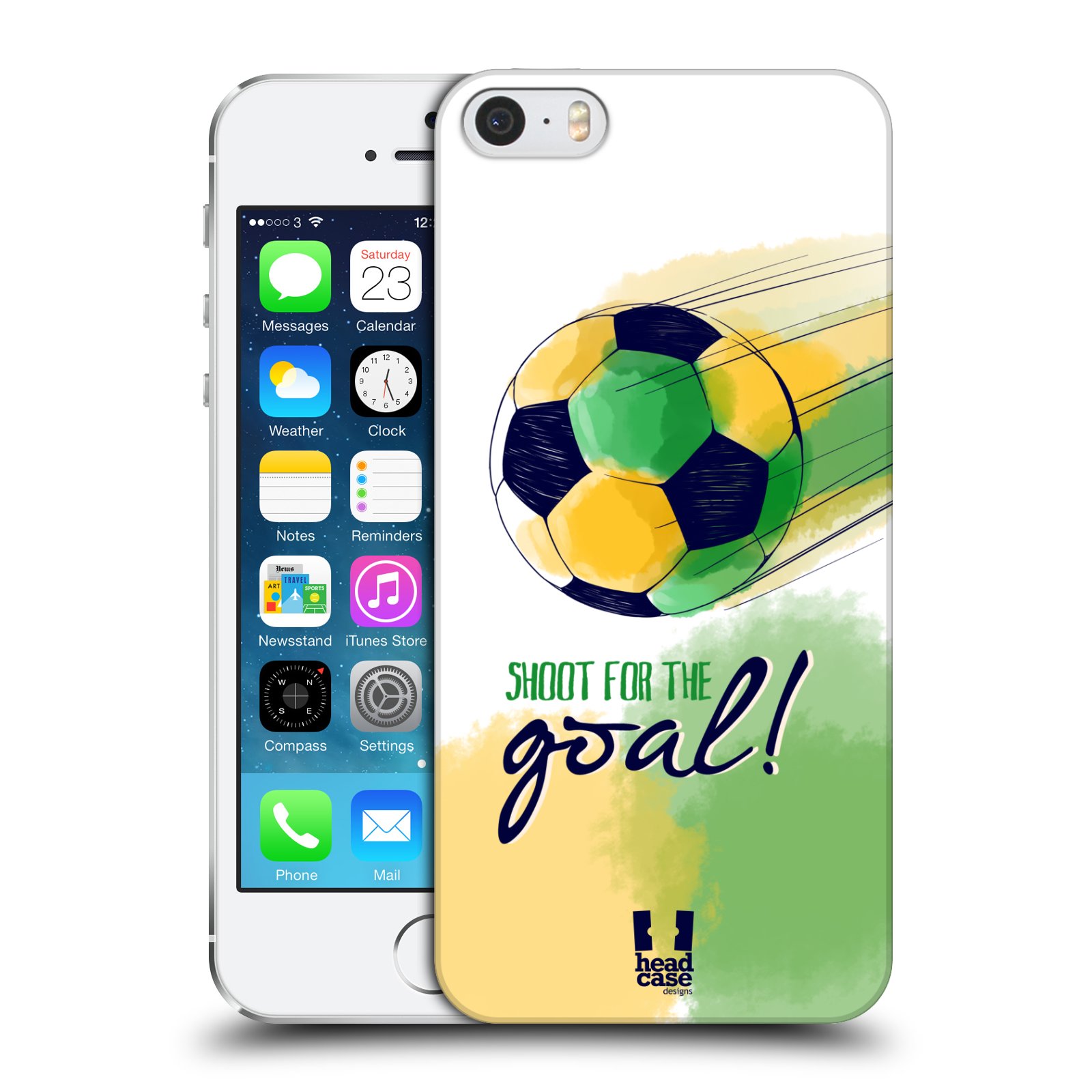 Plastové pouzdro pro mobil Apple Iphone 5 / 5S / SE Sport fotbalový gól zelená barva
