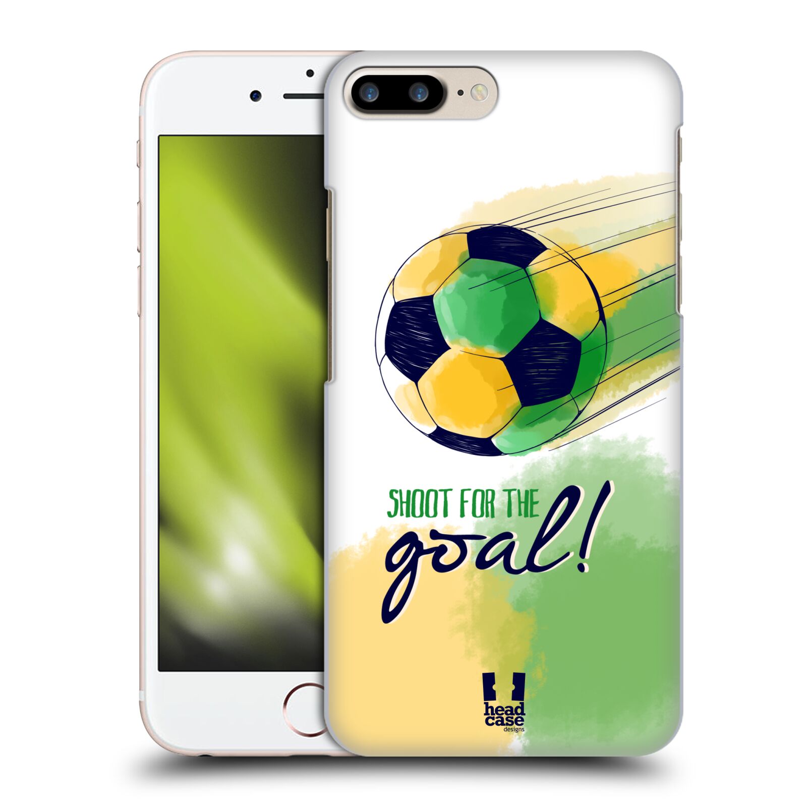 Plastové pouzdro pro mobil Apple Iphone 8 PLUS Sport fotbalový gól zelená barva