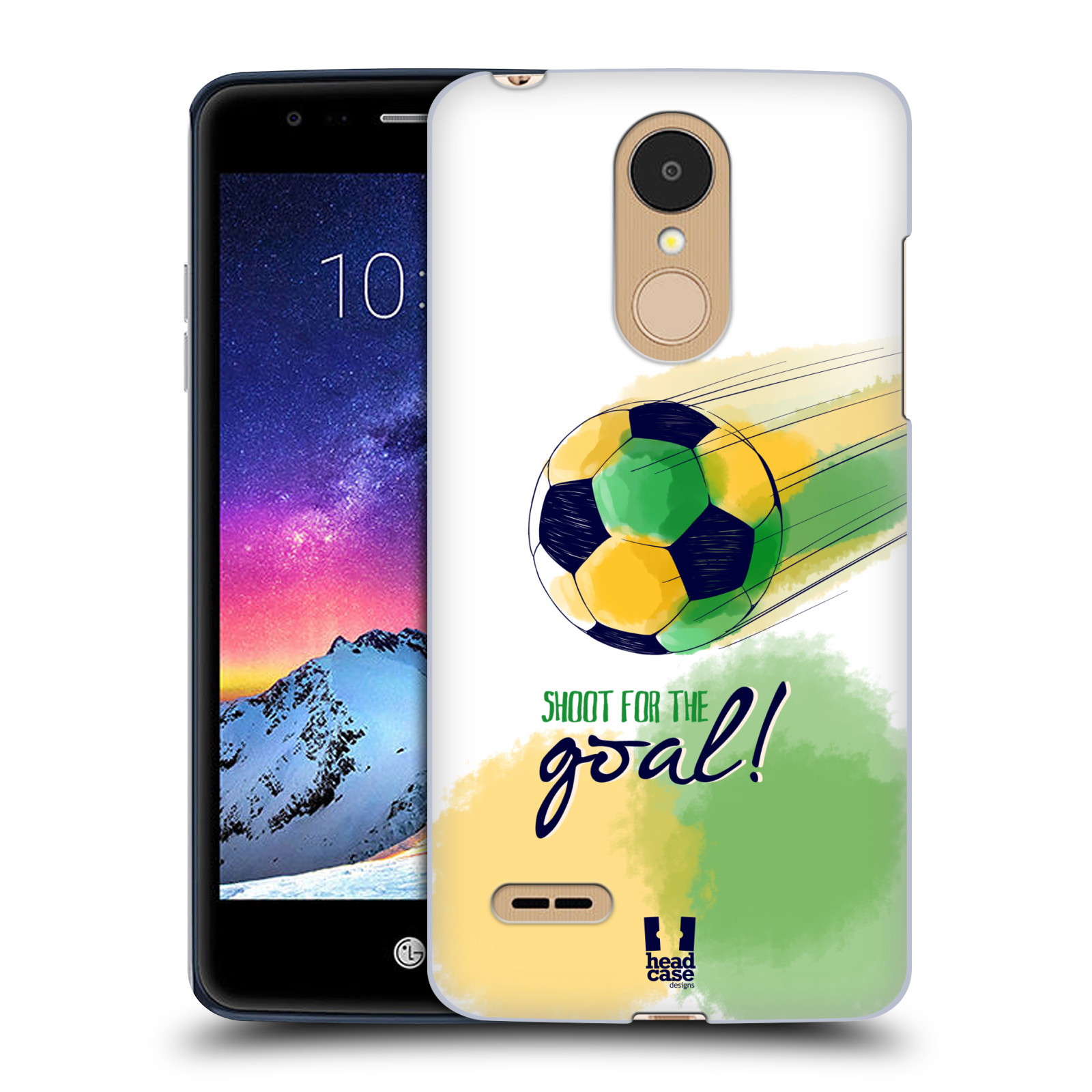 HEAD CASE plastový obal na mobil LG K9 / K8 2018 Sport fotbalový gól zelená barva