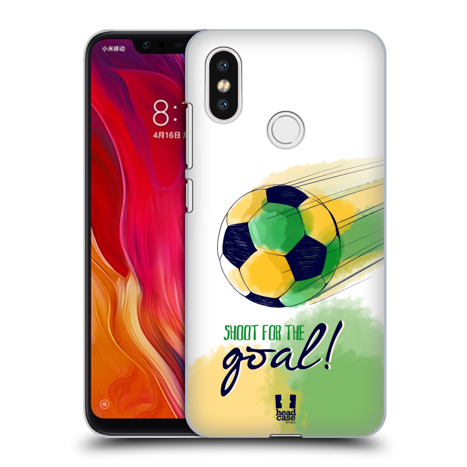 HEAD CASE plastový obal na mobil Xiaomi Mi 8 Sport fotbalový gól zelená barva