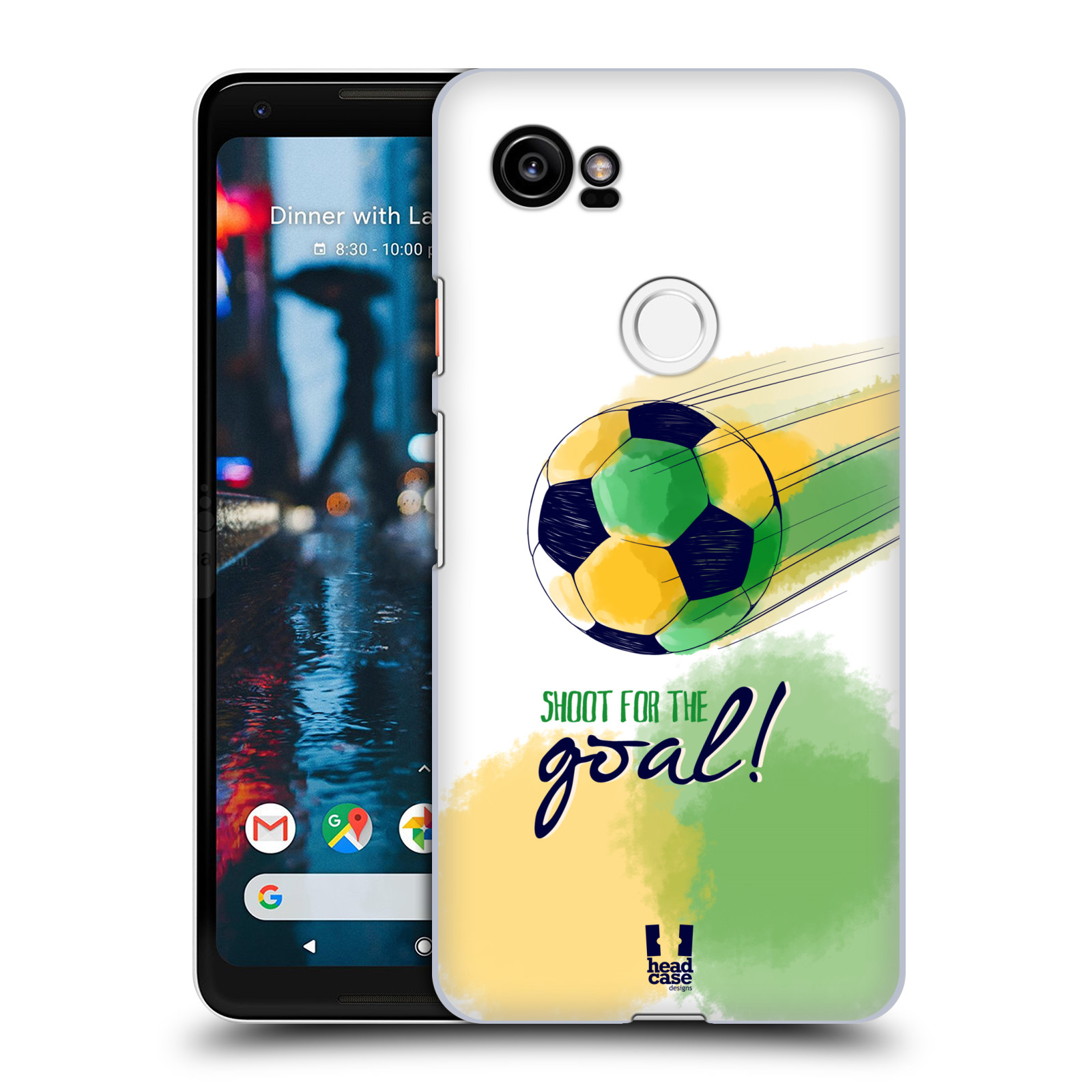 HEAD CASE plastový obal na mobil Google Pixel 2 XL Sport fotbalový gól zelená barva