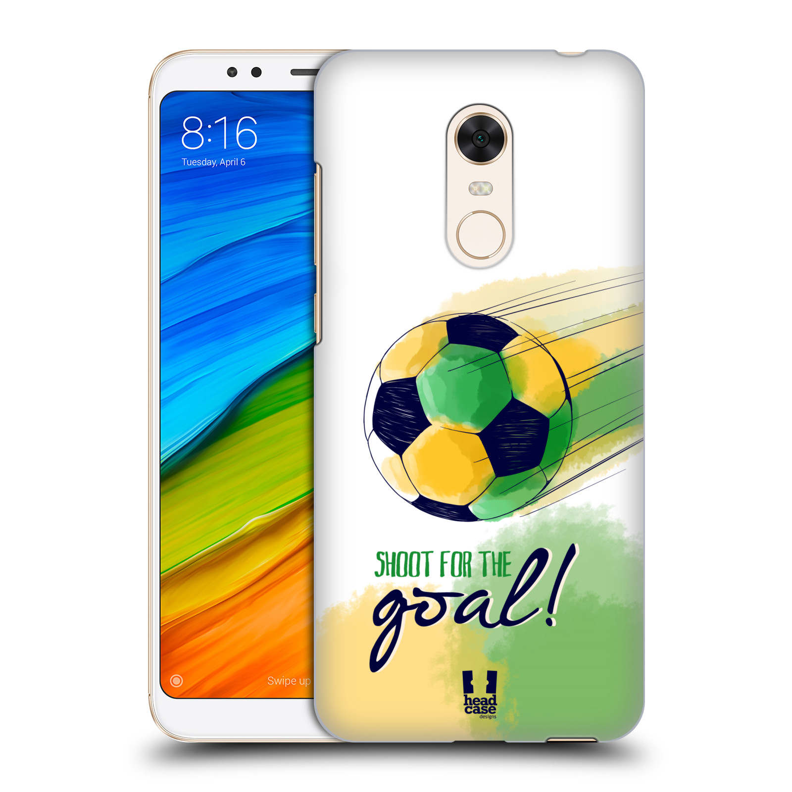 HEAD CASE plastový obal na mobil Xiaomi Redmi 5 PLUS Sport fotbalový gól zelená barva