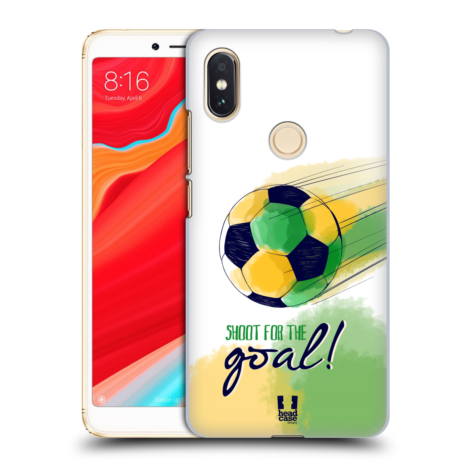 HEAD CASE plastový obal na mobil Xiaomi Redmi S2 Sport fotbalový gól zelená barva