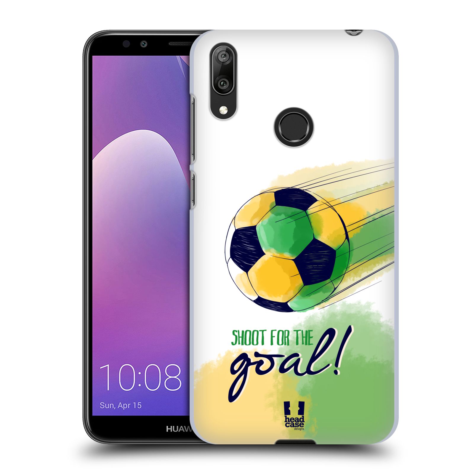 Pouzdro na mobil Huawei Y7 2019 - Head Case - Sport fotbalový gól zelená barva