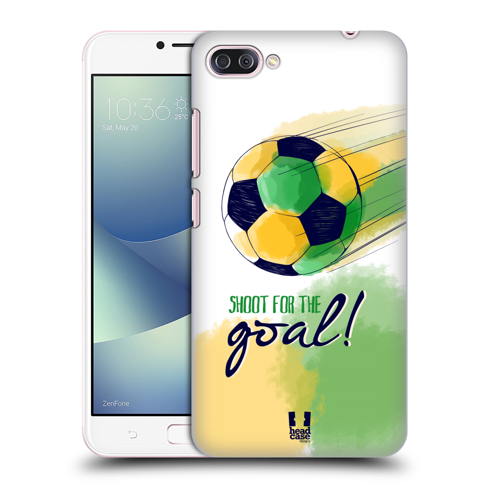HEAD CASE plastový obal na mobil Asus Zenfone 4 MAX ZC554KL Sport fotbalový gól zelená barva