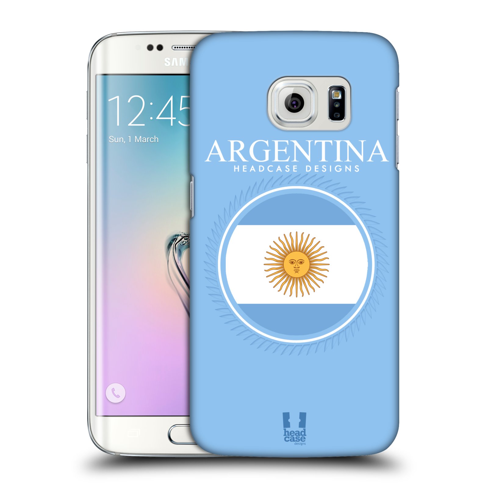 HEAD CASE plastový obal na mobil SAMSUNG Galaxy S6 EDGE (G9250, G925, G925F) vzor Vlajky státy kreslené ARGENTINA