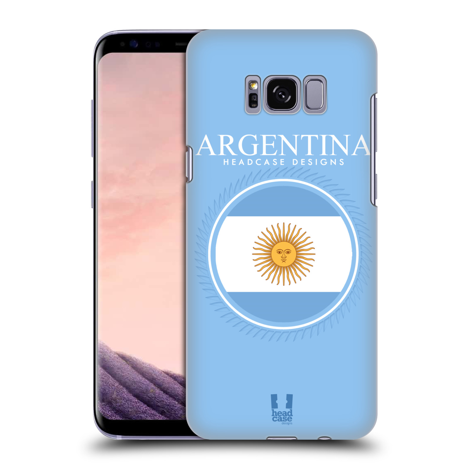 HEAD CASE plastový obal na mobil Samsung Galaxy S8 vzor Vlajky státy kreslené ARGENTINA