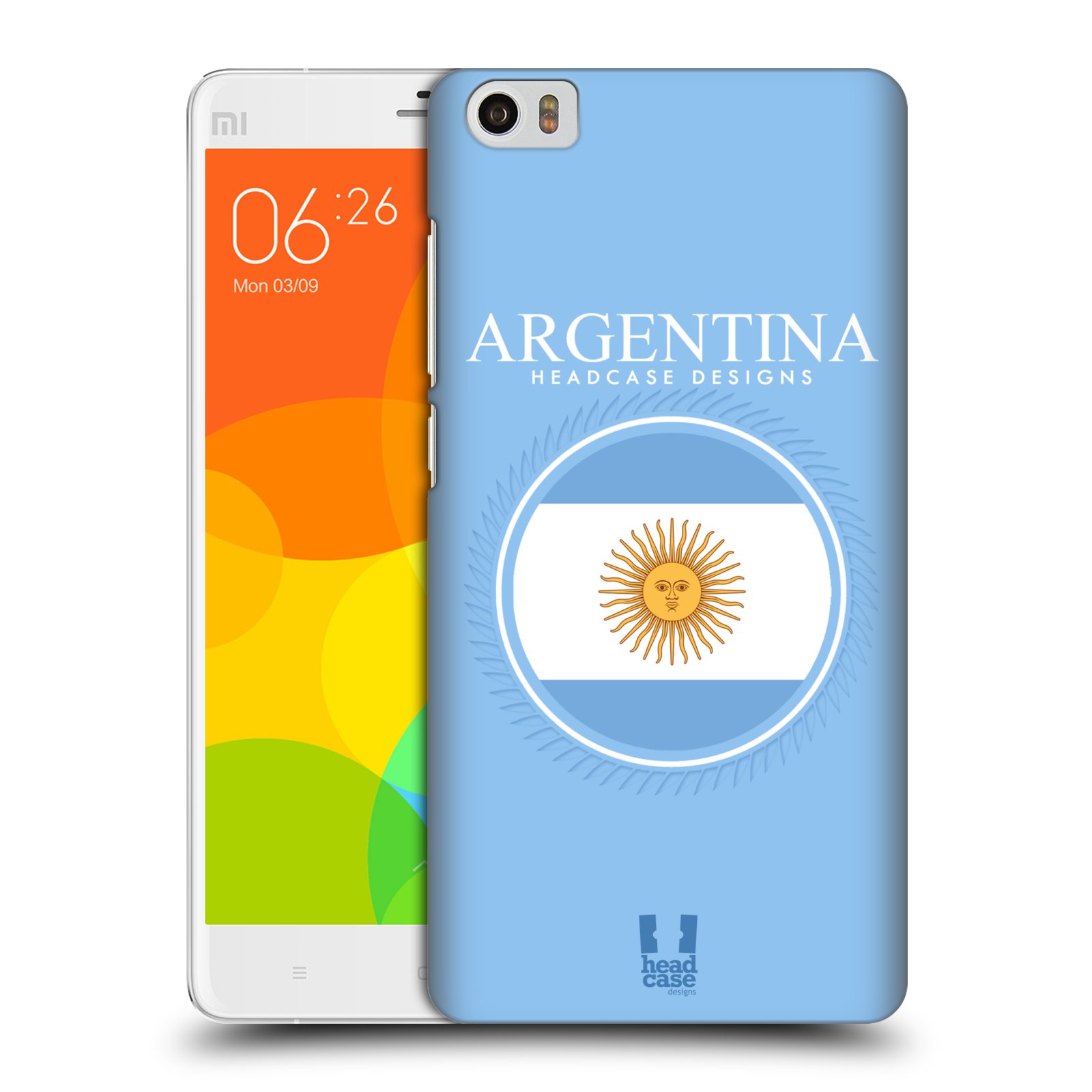 HEAD CASE pevný plastový obal na mobil XIAOMI Mi Note vzor Vlajky státy kreslené ARGENTINA