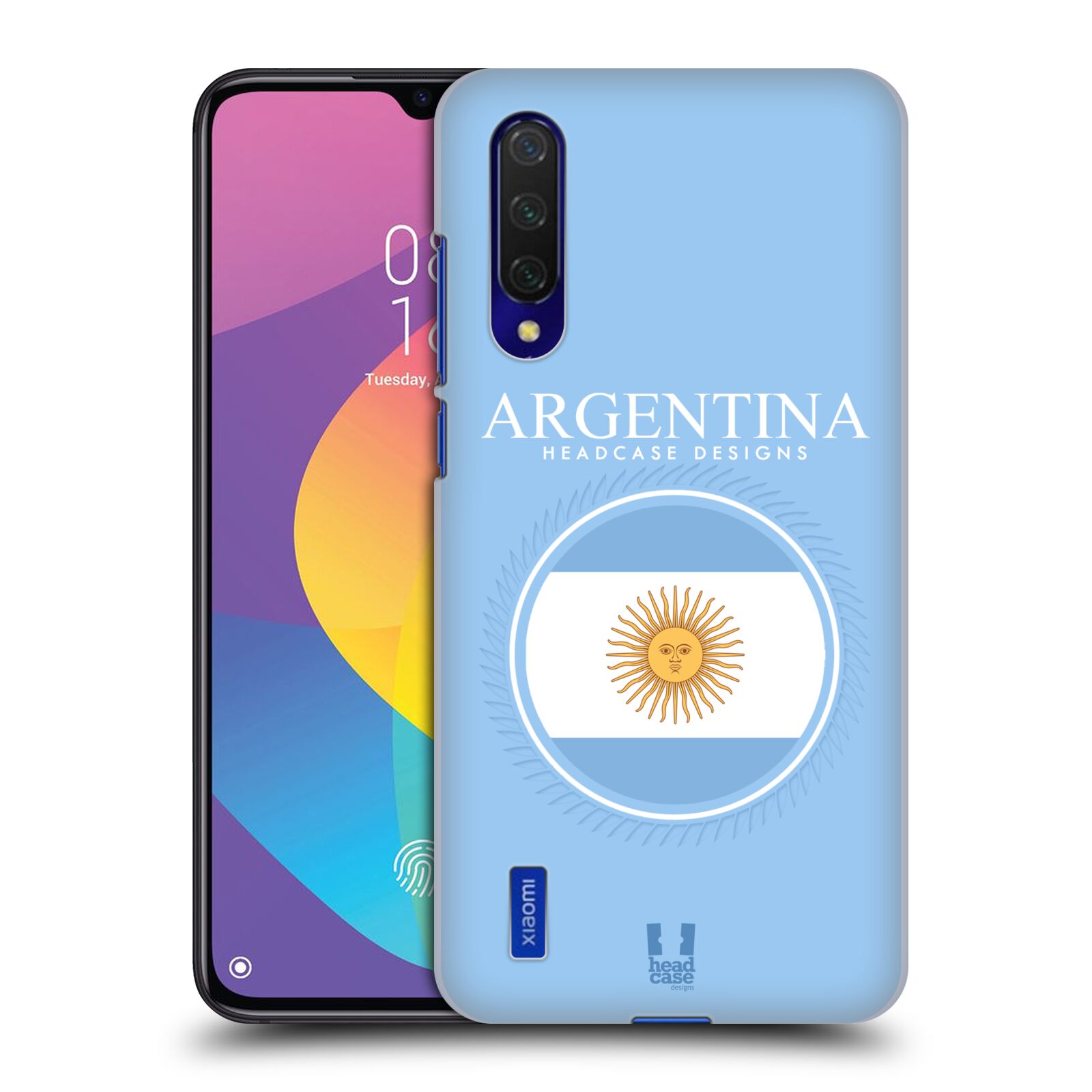 Zadní kryt na mobil Xiaomi MI 9 LITE vzor Vlajky státy kreslené ARGENTINA