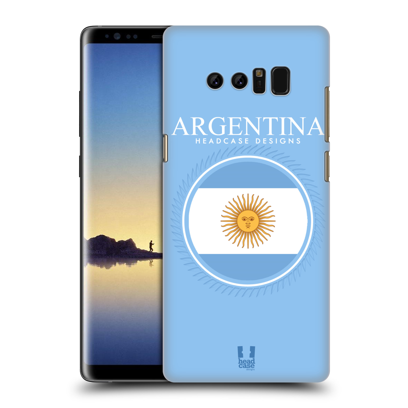 HEAD CASE plastový obal na mobil Samsung Galaxy Note 8 vzor Vlajky státy kreslené ARGENTINA