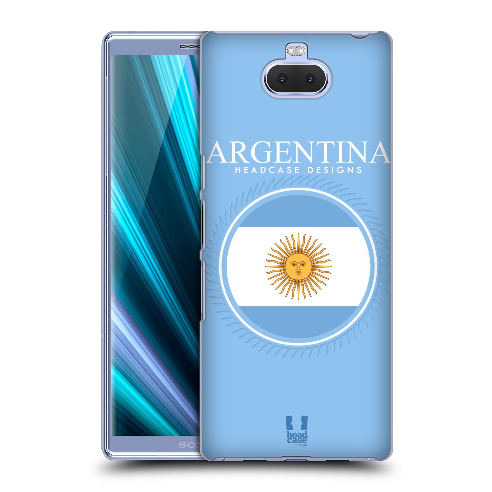 Pouzdro na mobil Sony Xperia 10 - Head Case - vzor Vlajky státy kreslené ARGENTINA