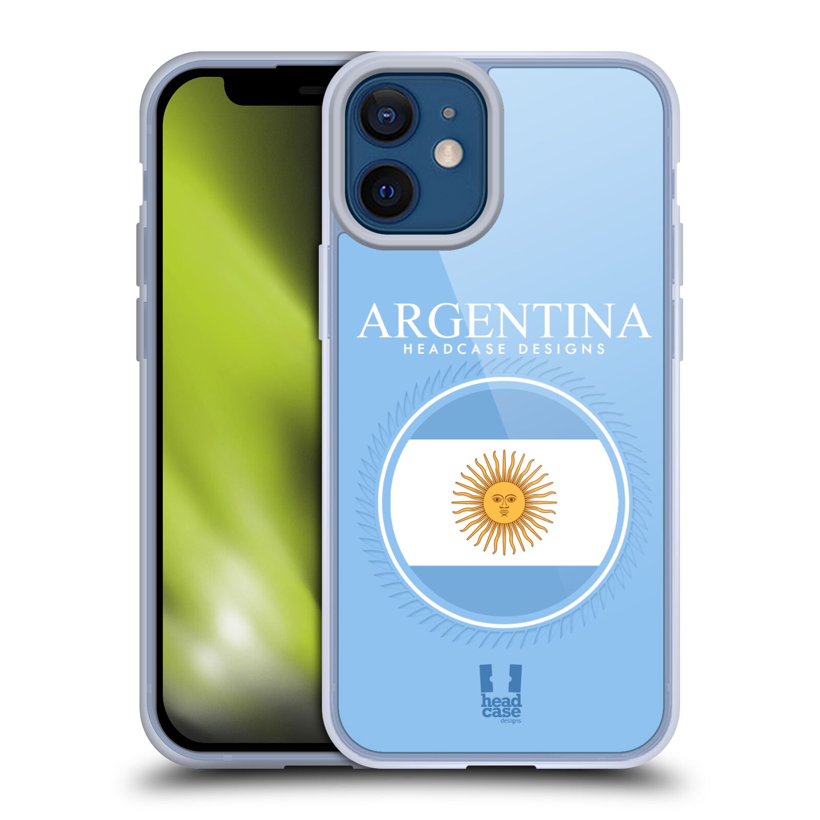 Plastový obal na mobil Apple Iphone 12 MINI vzor Vlajky státy kreslené ARGENTINA