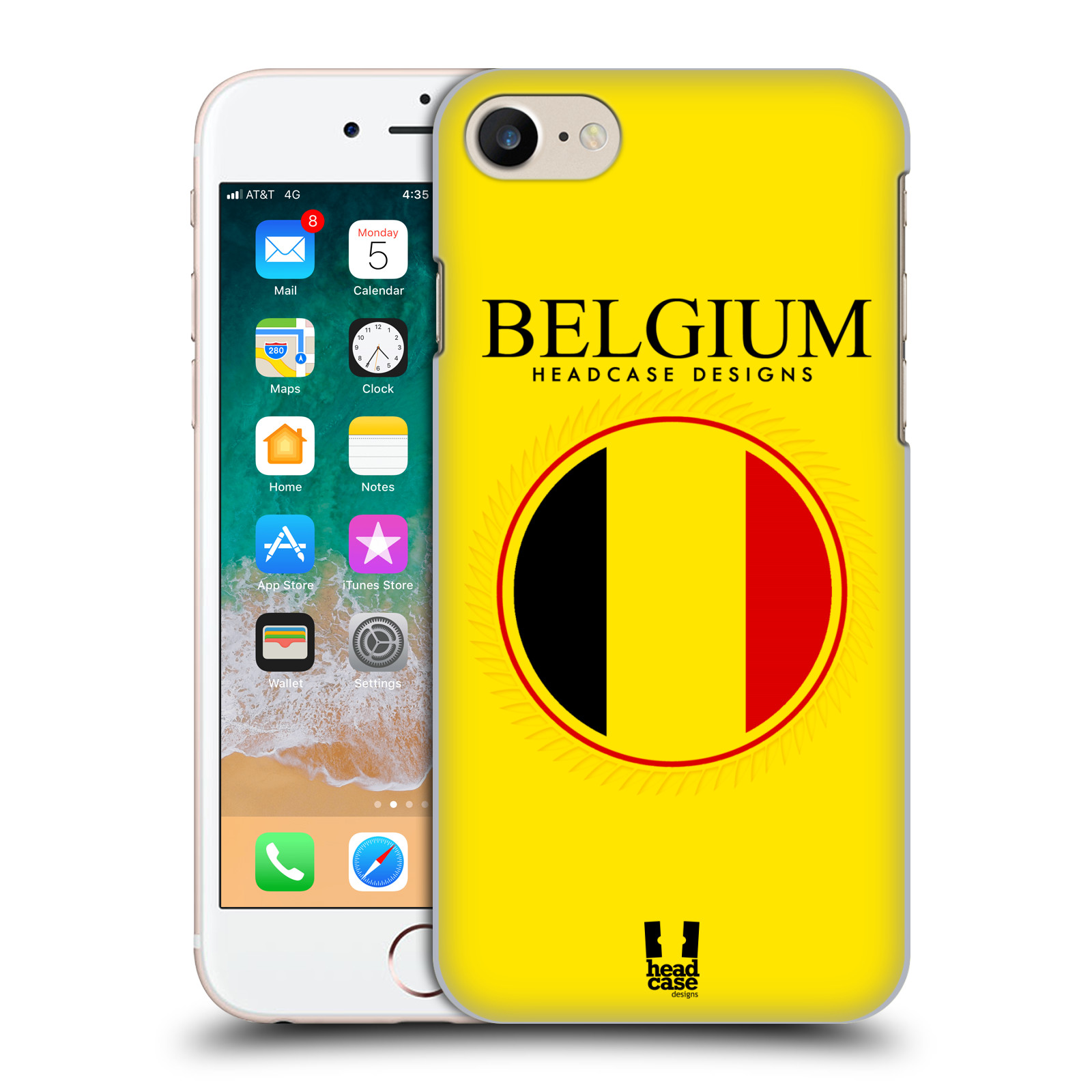HEAD CASE plastový obal na mobil Apple Iphone 7 vzor Vlajky státy kreslené BELGIE