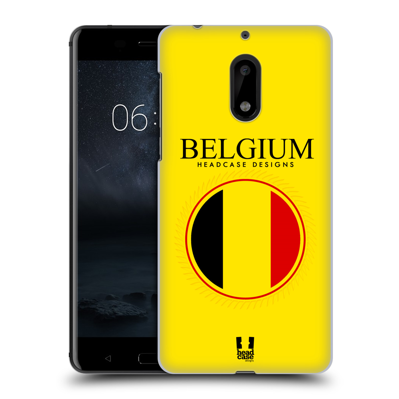 HEAD CASE plastový obal na mobil Nokia 6 vzor Vlajky státy kreslené BELGIE