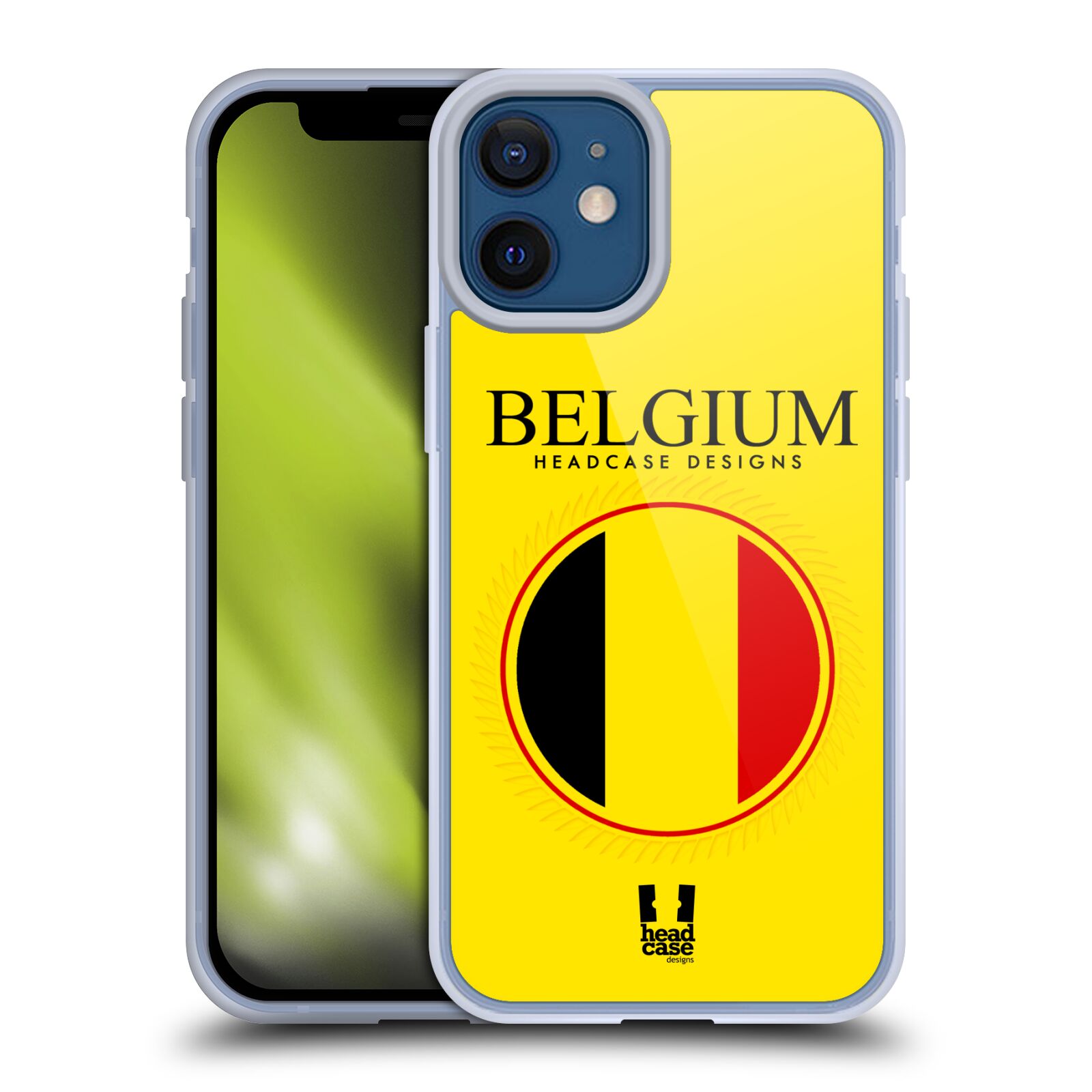 Plastový obal na mobil Apple Iphone 12 MINI vzor Vlajky státy kreslené BELGIE