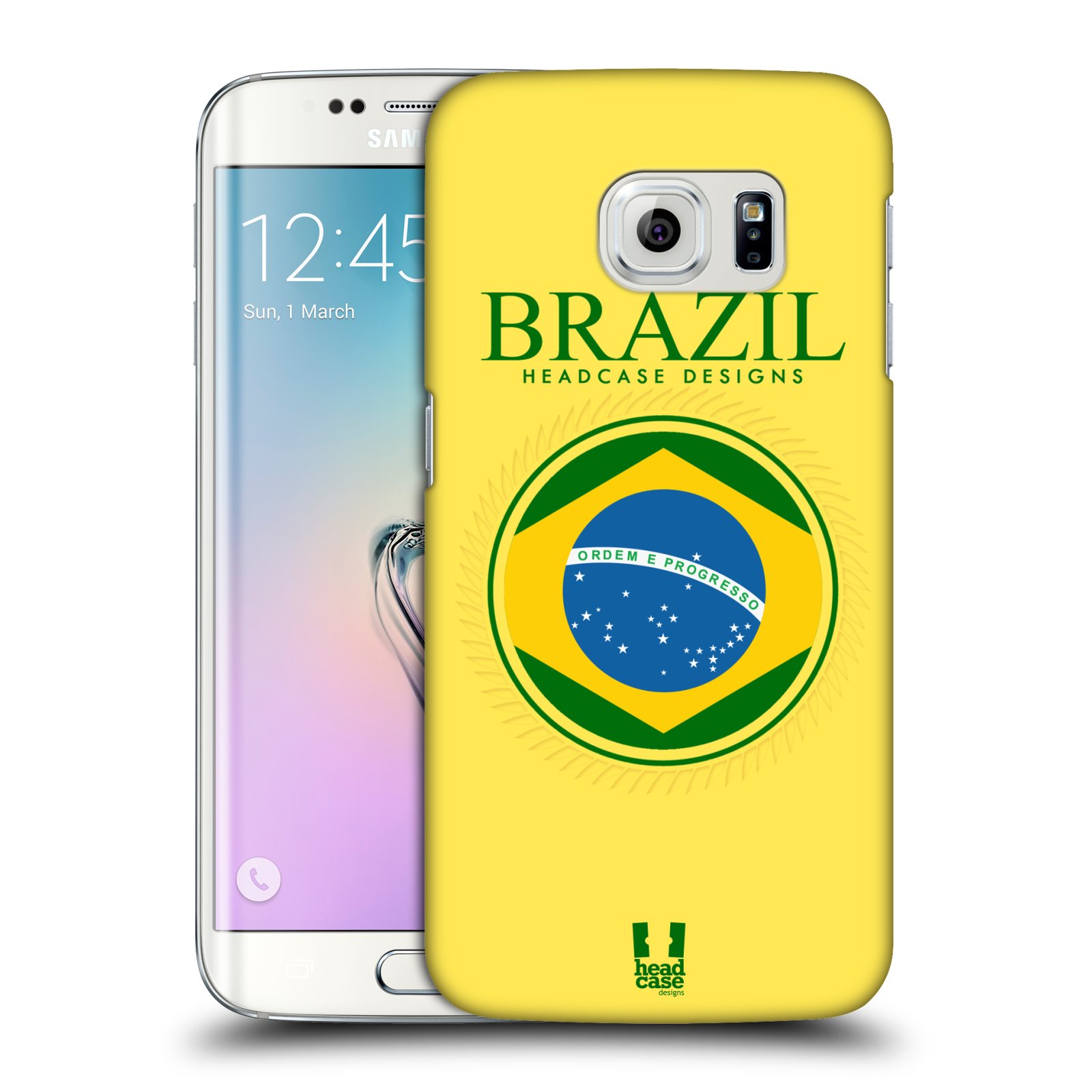 HEAD CASE plastový obal na mobil SAMSUNG Galaxy S6 EDGE (G9250, G925, G925F) vzor Vlajky státy kreslené BRAZÍLIE