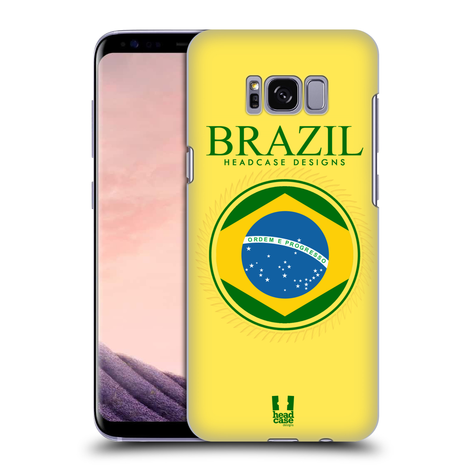 HEAD CASE plastový obal na mobil Samsung Galaxy S8 vzor Vlajky státy kreslené BRAZÍLIE