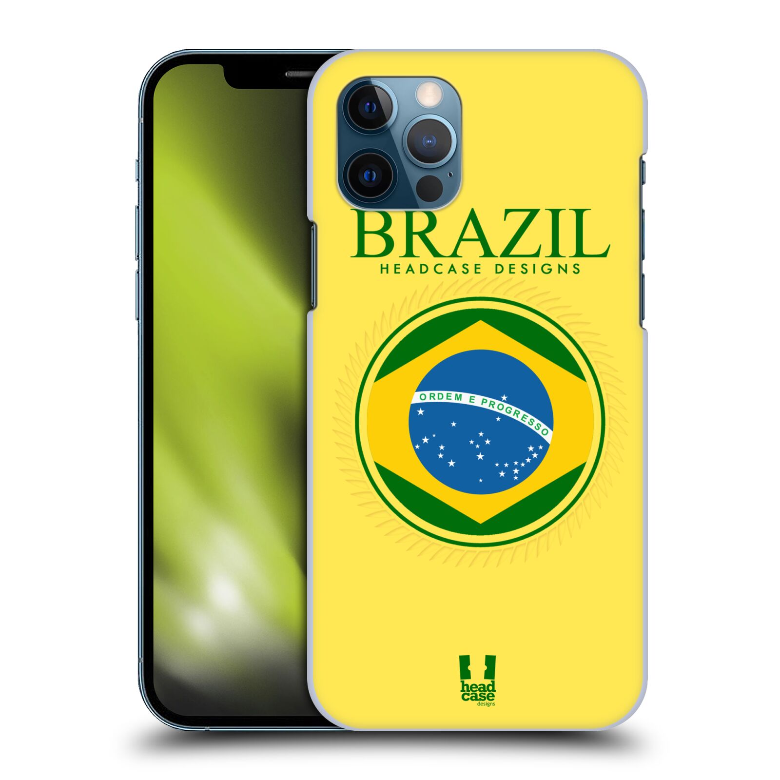 HEAD CASE plastový obal na mobil Apple Iphone 12 / Iphone 12 PRO vzor Vlajky státy kreslené BRAZÍLIE