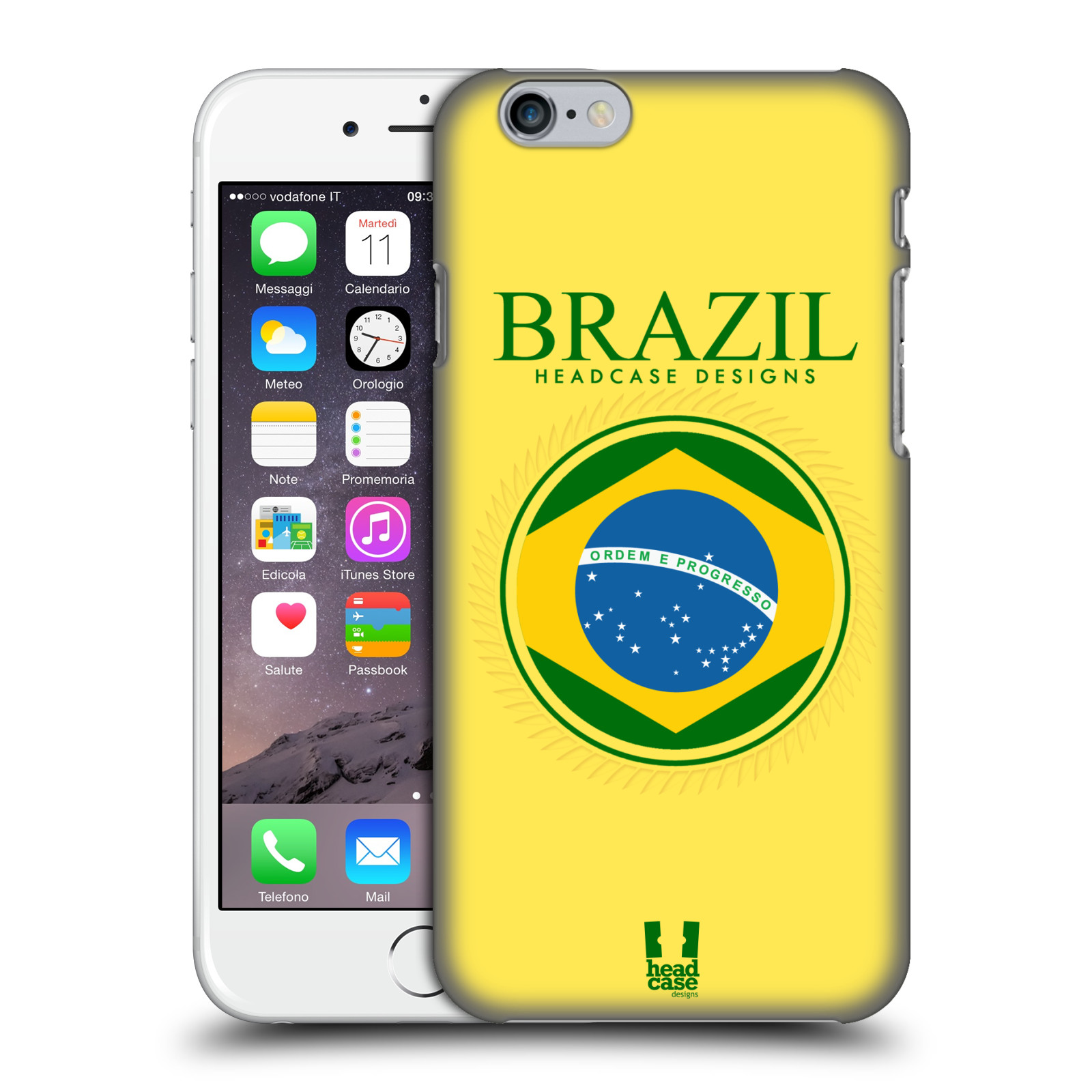 Plastové pouzdro pro mobil Apple Iphone 6/6S vzor Vlajky státy kreslené BRAZÍLIE
