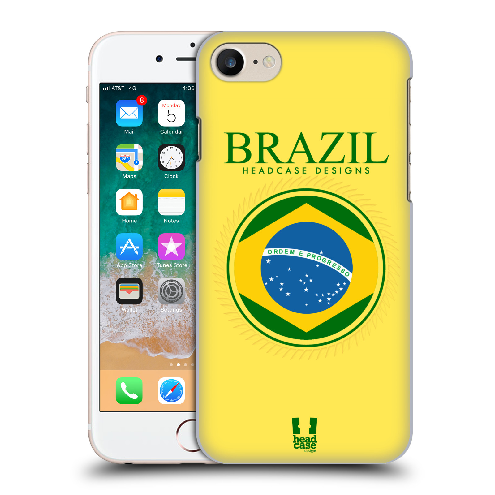 Plastové pouzdro pro mobil Apple Iphone 7/8/SE 2020 vzor Vlajky státy kreslené BRAZÍLIE