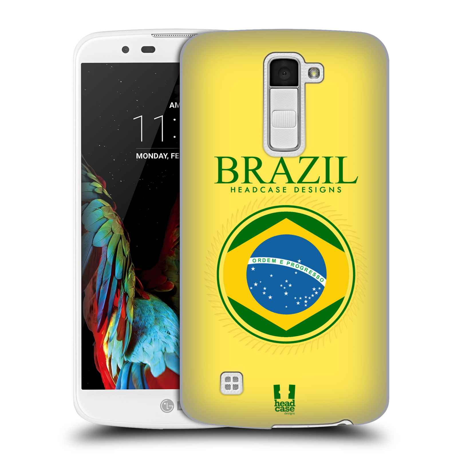 HEAD CASE plastový obal na mobil LG K10 vzor Vlajky státy kreslené BRAZÍLIE