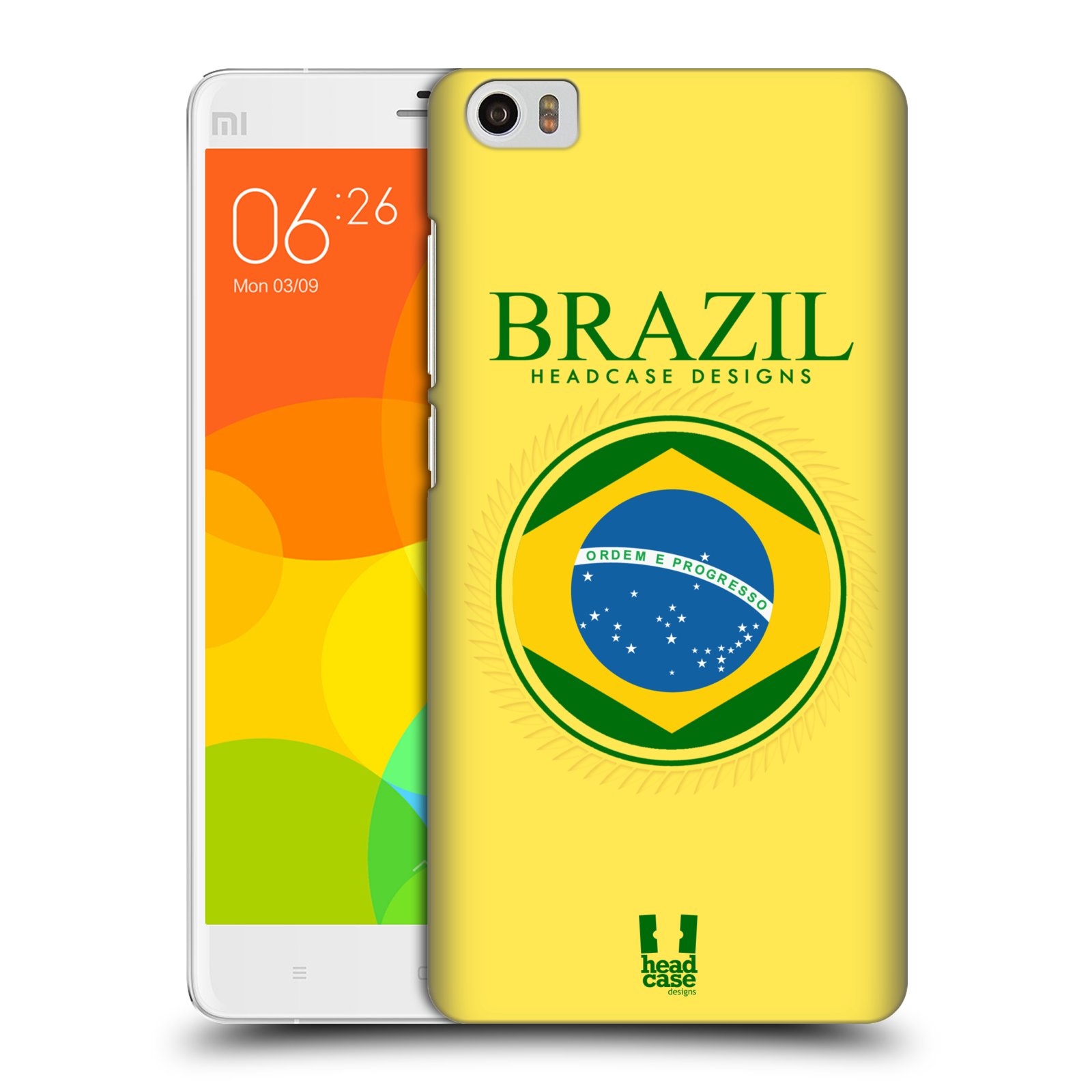 HEAD CASE pevný plastový obal na mobil XIAOMI Mi Note vzor Vlajky státy kreslené BRAZÍLIE