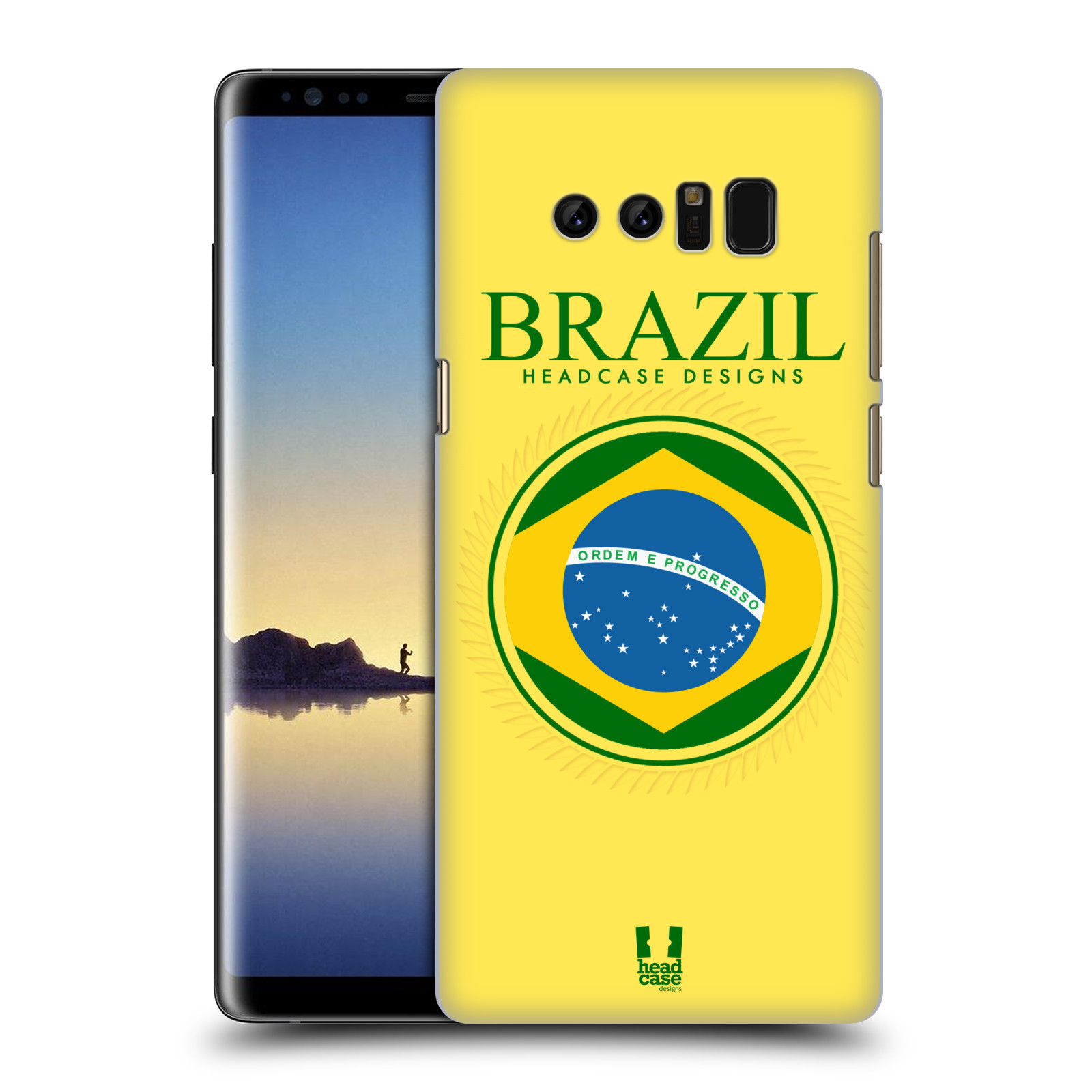 HEAD CASE plastový obal na mobil Samsung Galaxy Note 8 vzor Vlajky státy kreslené BRAZÍLIE