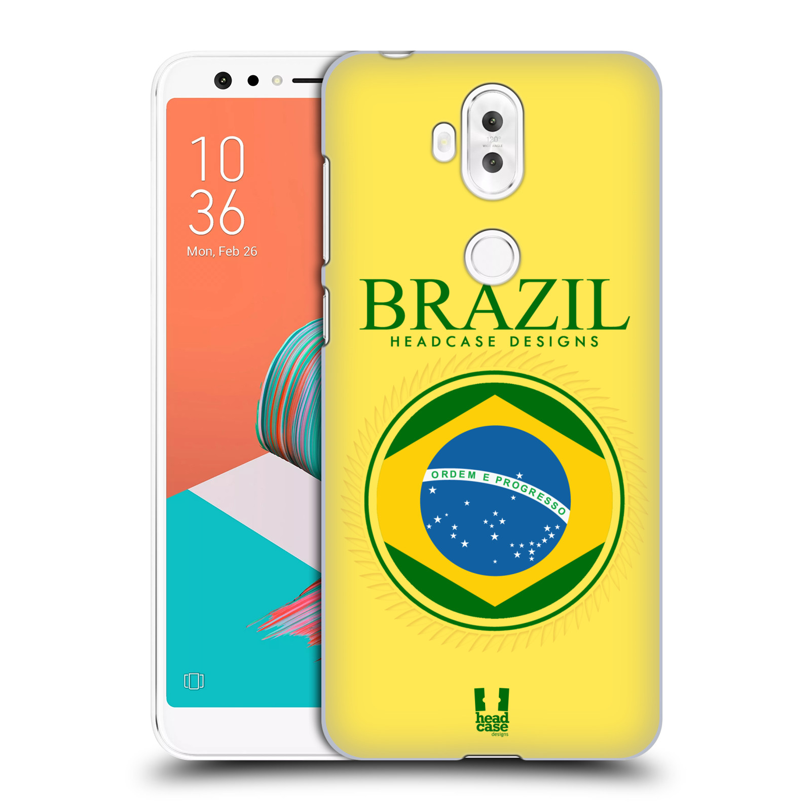 HEAD CASE plastový obal na mobil Asus Zenfone 5 LITE ZC600KL vzor Vlajky státy kreslené BRAZÍLIE