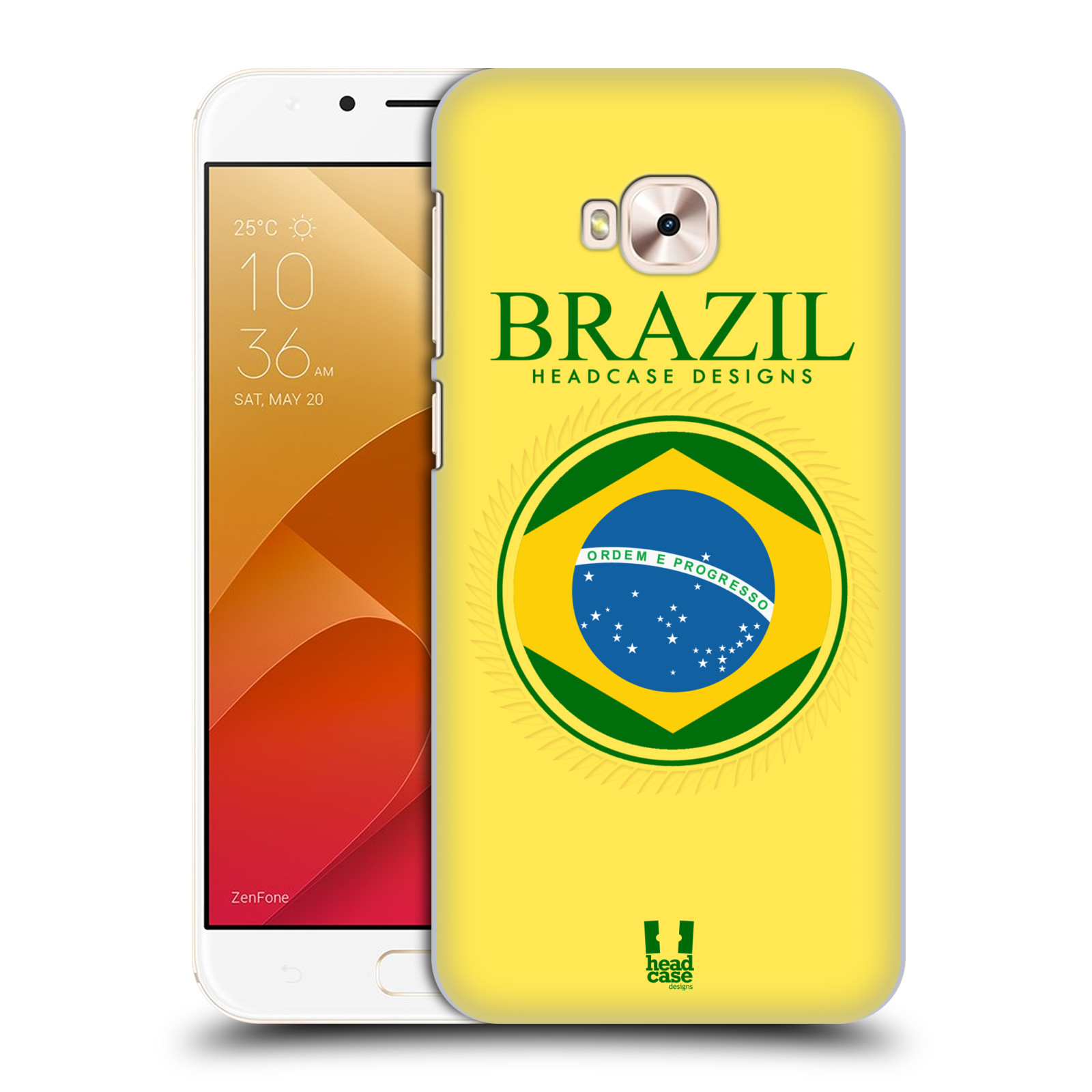HEAD CASE plastový obal na mobil Asus Zenfone 4 Selfie Pro ZD552KL vzor Vlajky státy kreslené BRAZÍLIE