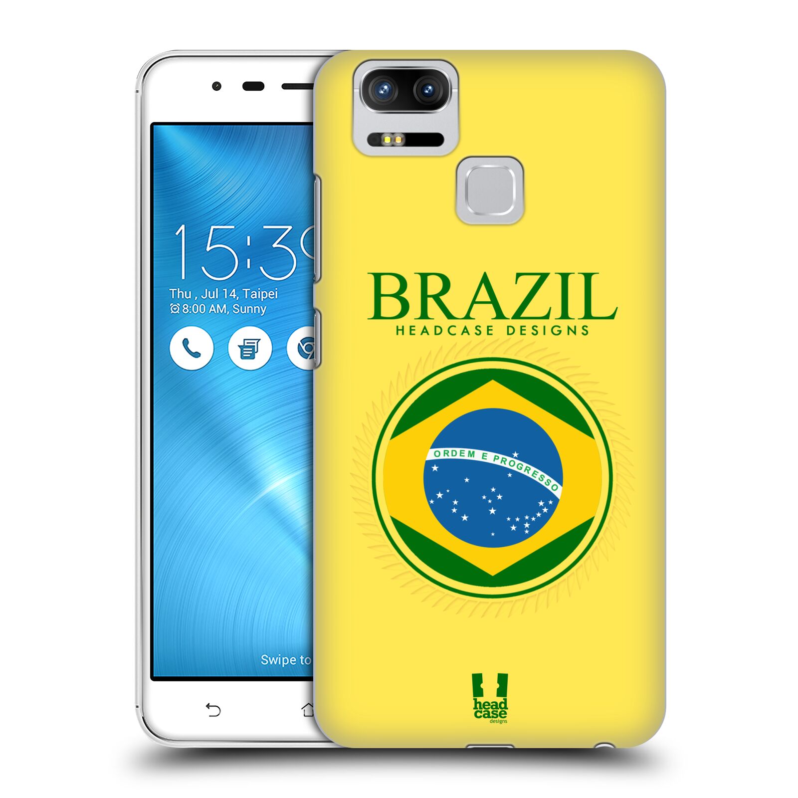 HEAD CASE plastový obal na mobil Asus Zenfone 3 Zoom ZE553KL vzor Vlajky státy kreslené BRAZÍLIE